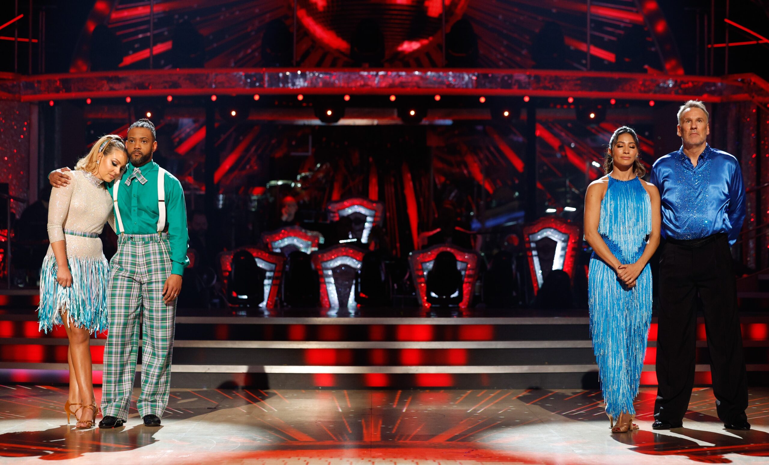 Amy Dowden and JB Gill alongside Karen Hauer and Paul Merson in Strictly dance-off