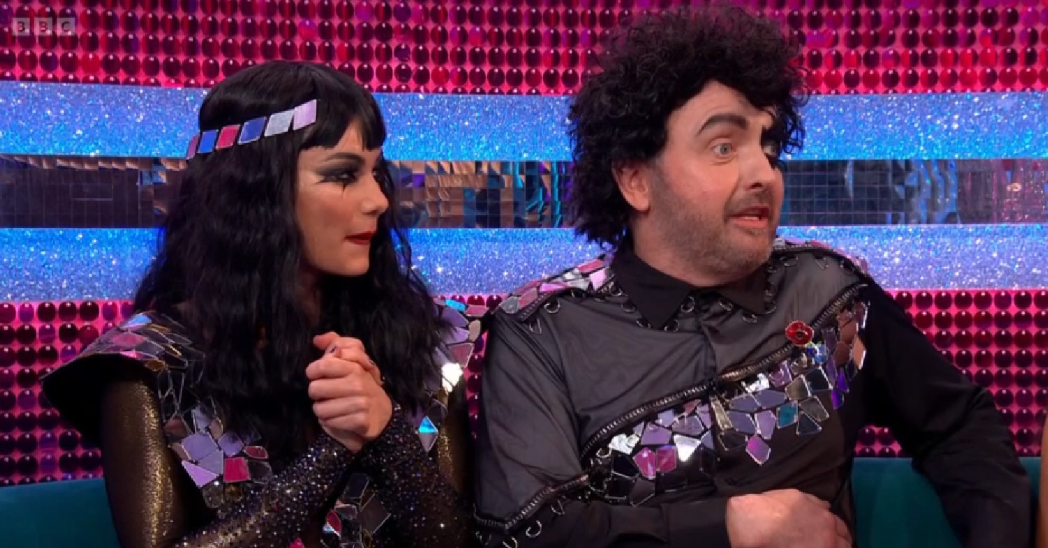 Dianne Buswell and Chris McCausland speaking on Strictly