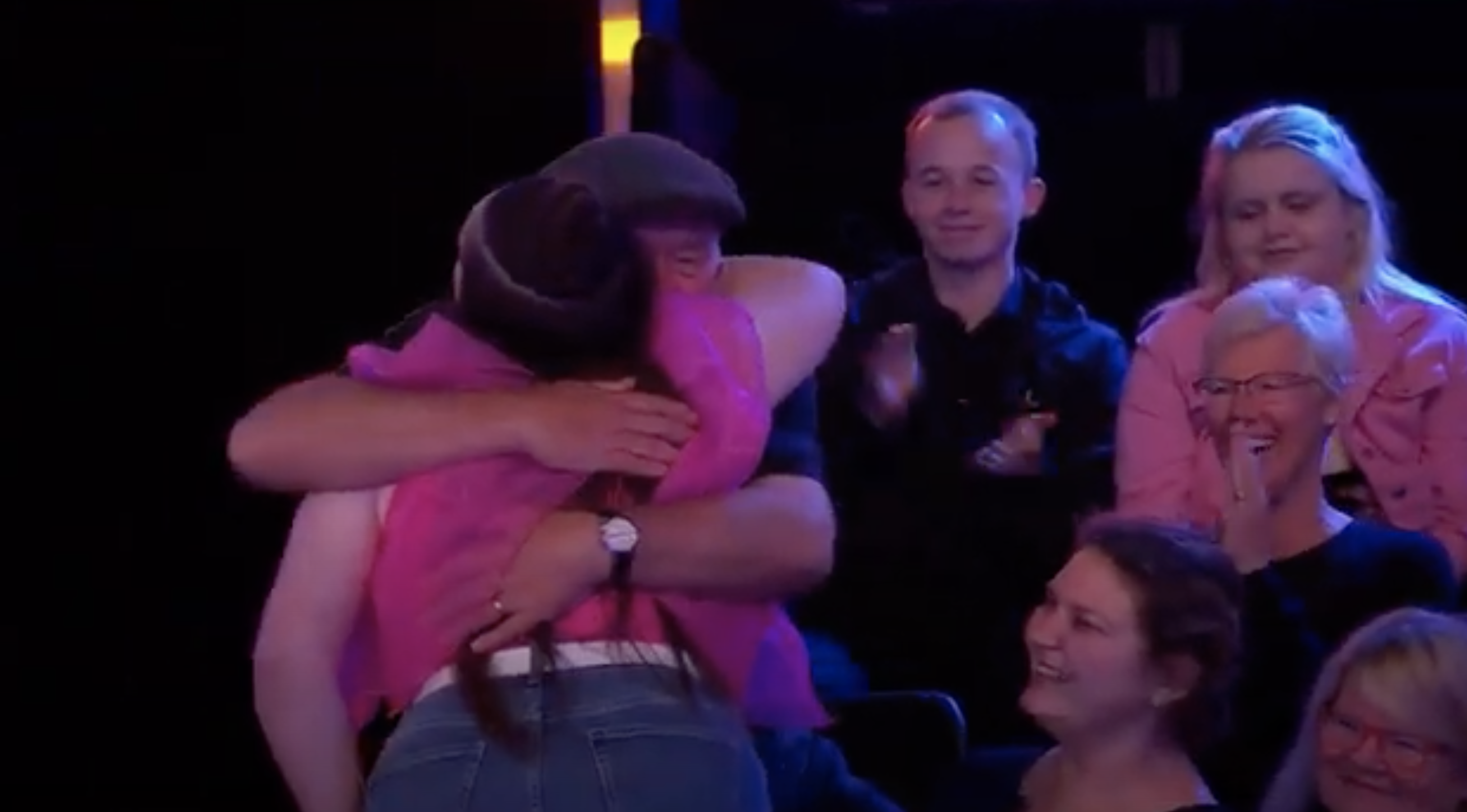 Paisley gave the tearful contestant a hug.