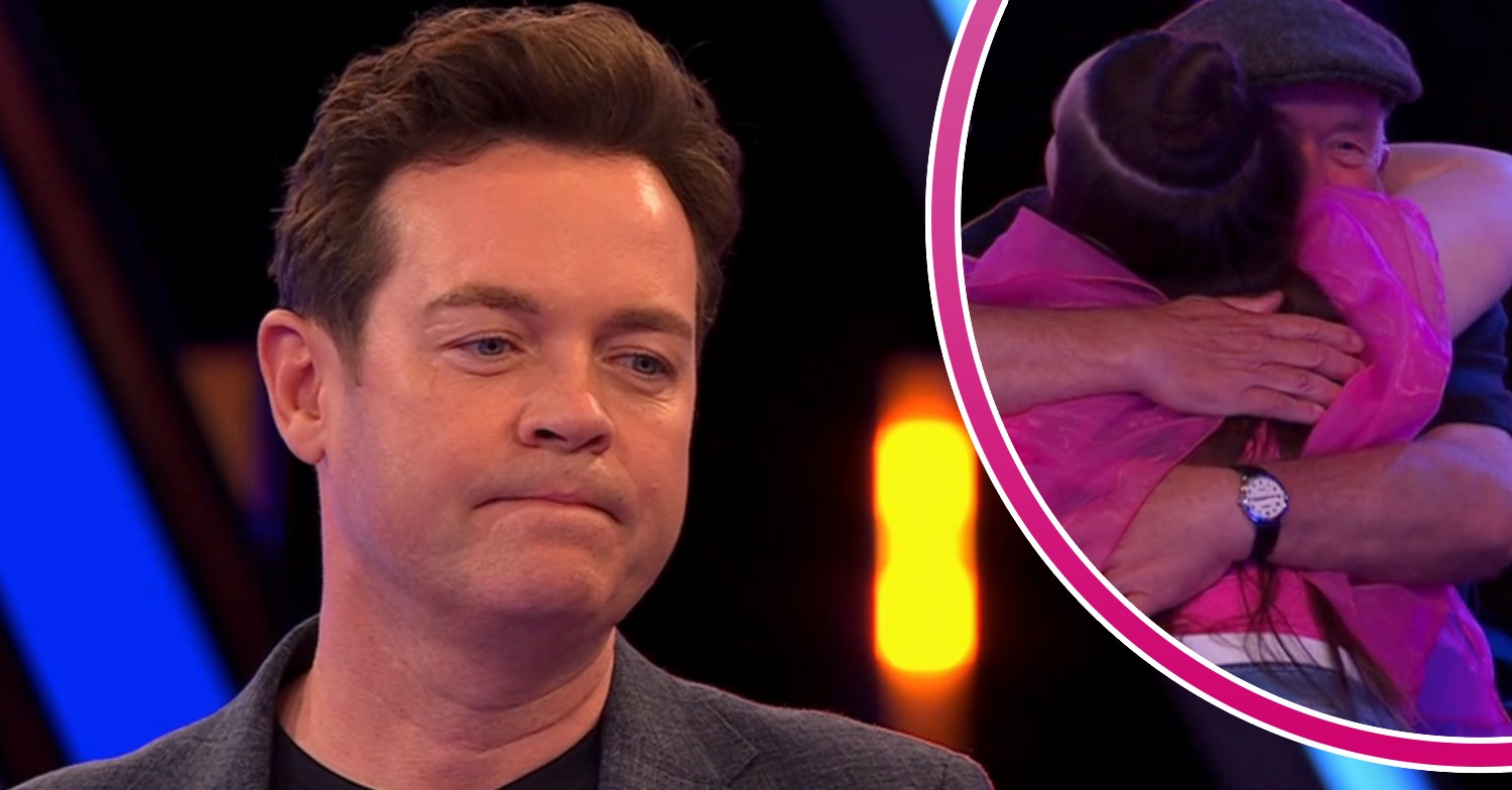Stephen Mulhern on Deal or No Deal and people hugging inset