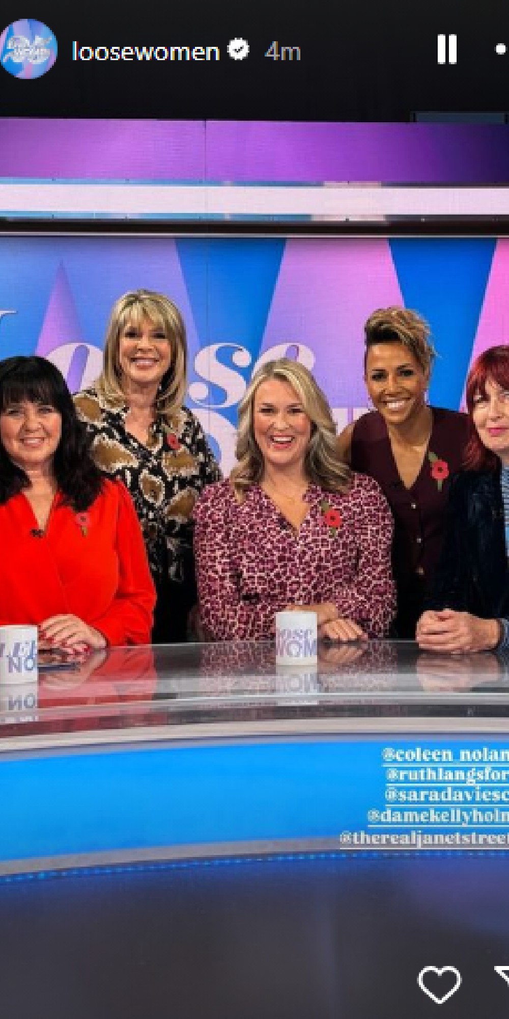 Sara Davies with the Loose Women stars in Instagram photo