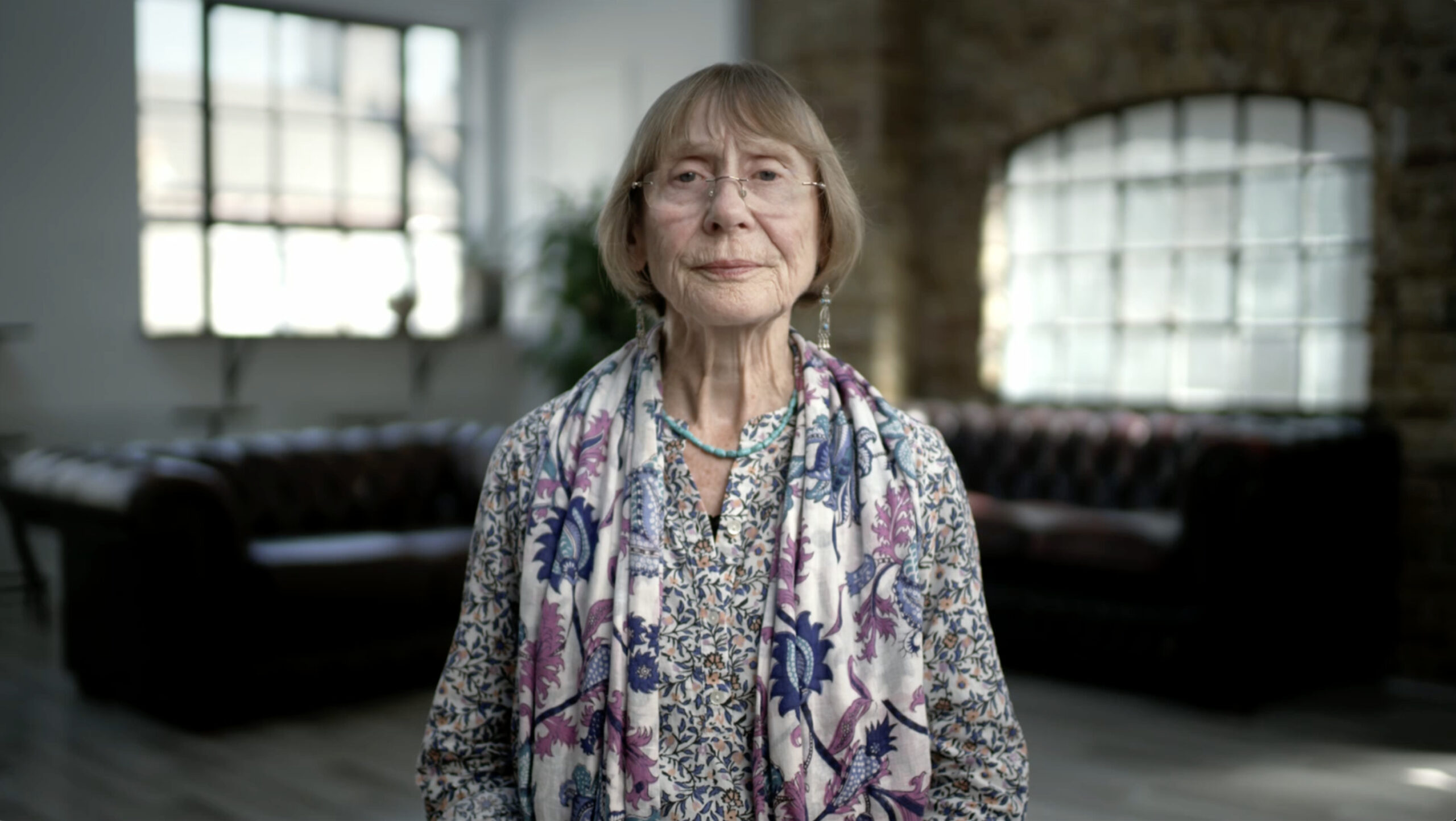 Delia Balmer looking to camera in an ITV documentary