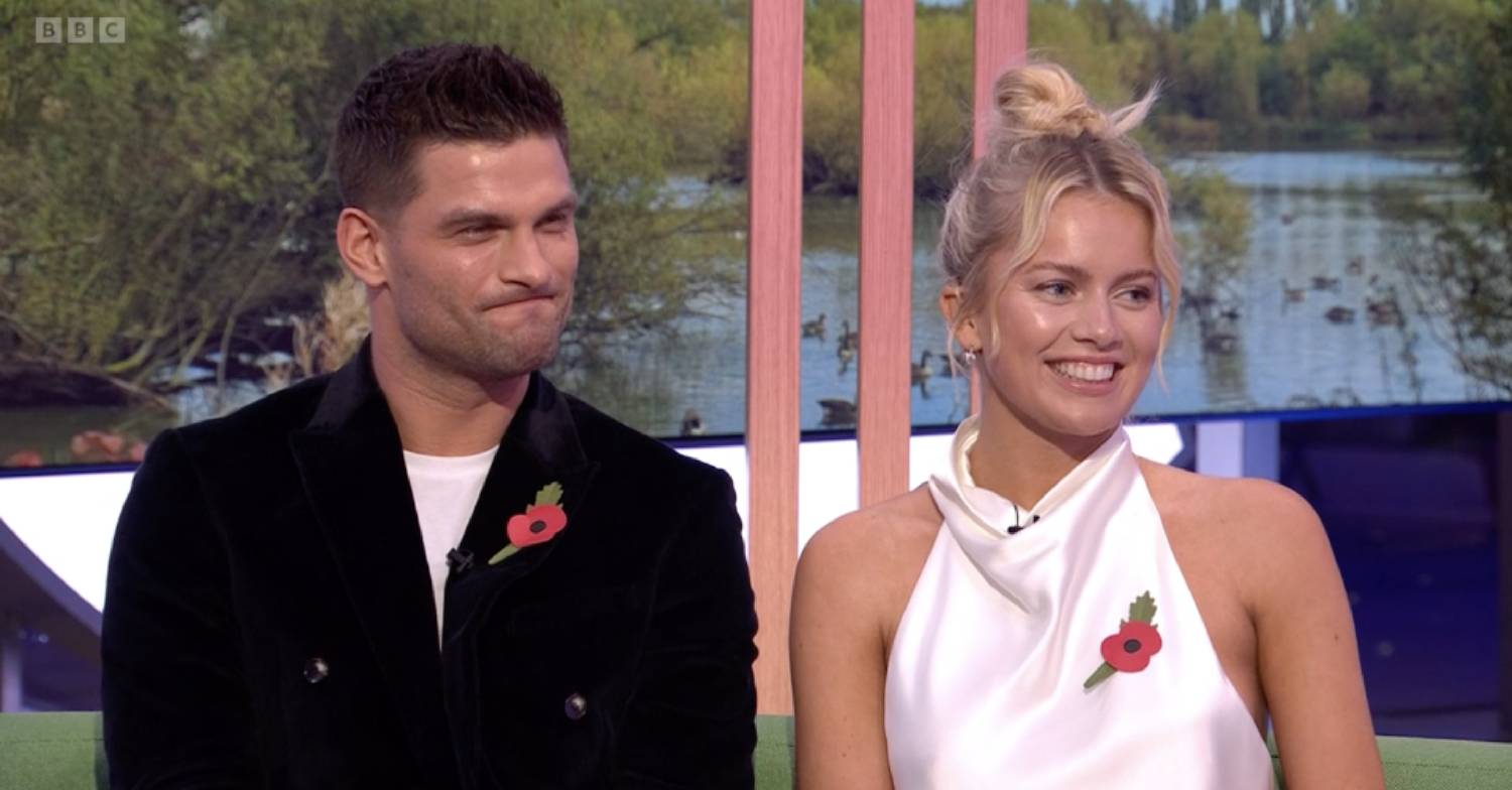 Tasha Ghouri and Aljaž Skorjaneč on The One Show