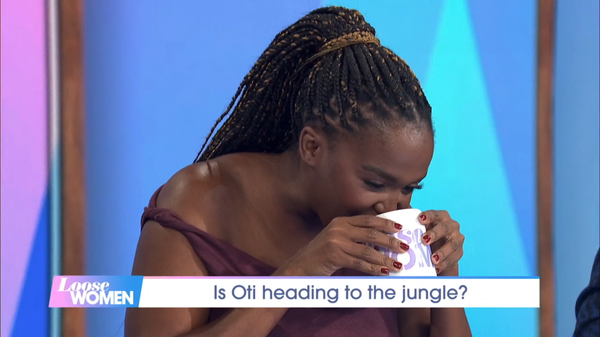 Oti Mabuse looking awkward on Loose Women
