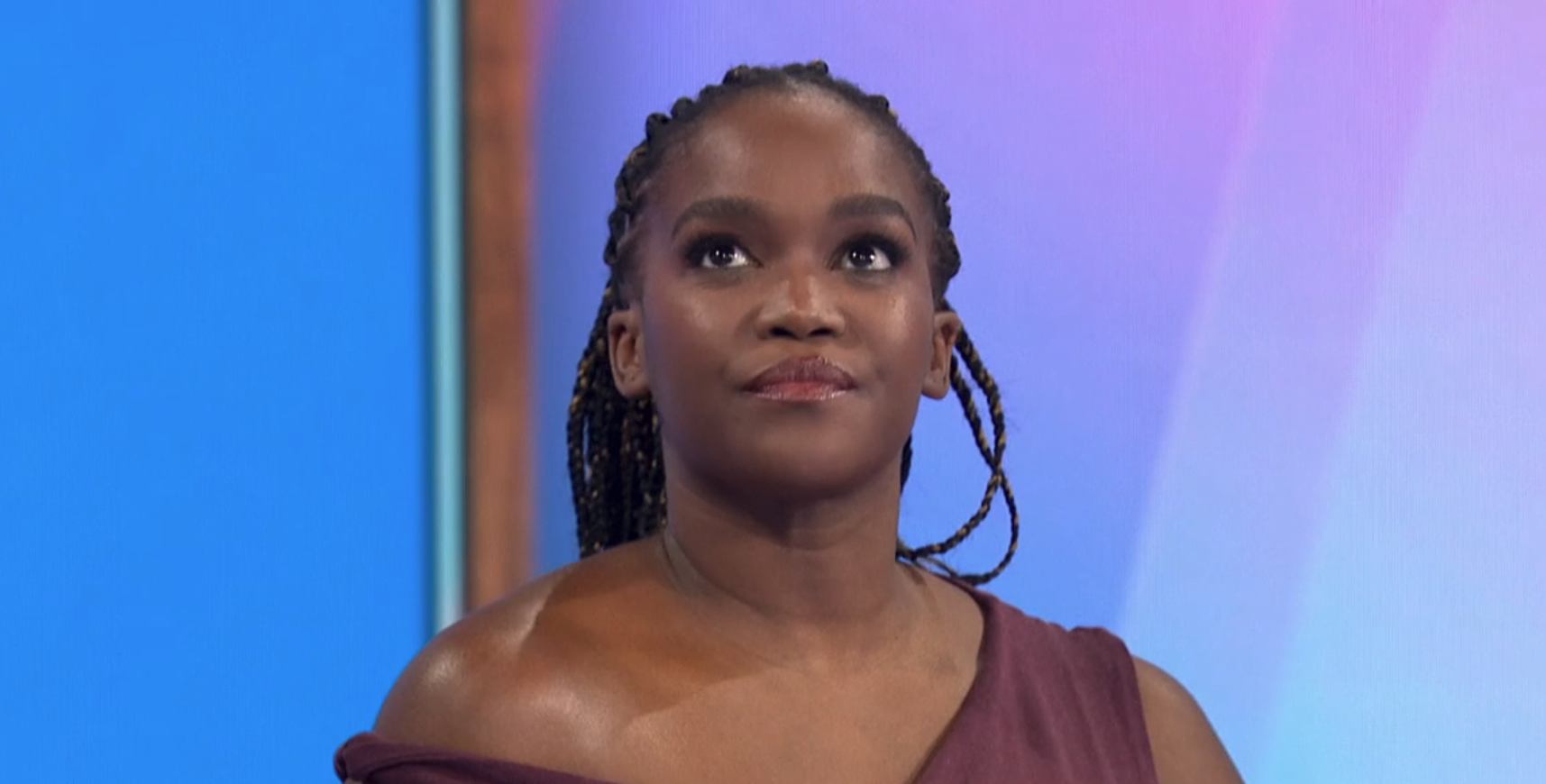 Oti Mabuse looking up on Loose Women