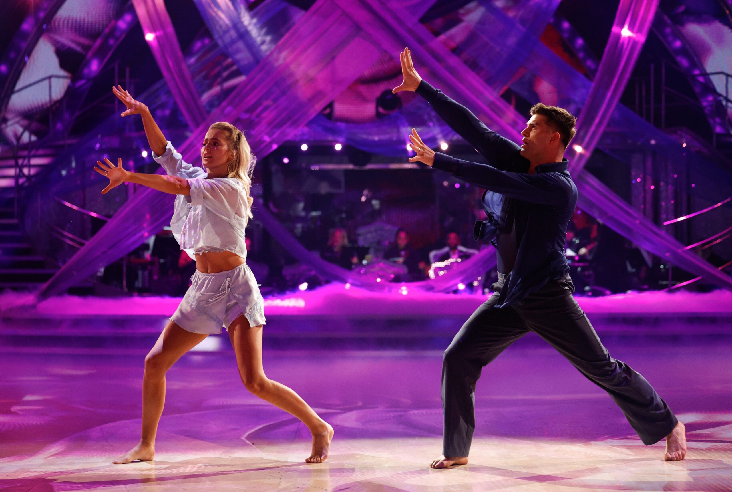 Tasha Ghouri and Aljaz Skorjanec dancing on Strictly