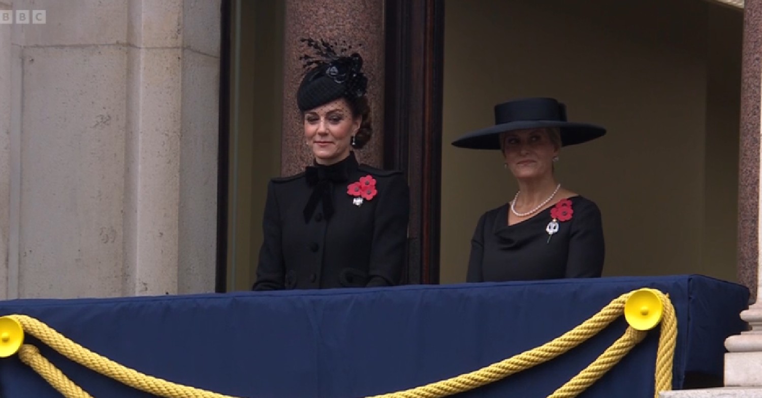 Princess of Wales alongside Sophie at Remembrance Sunday service