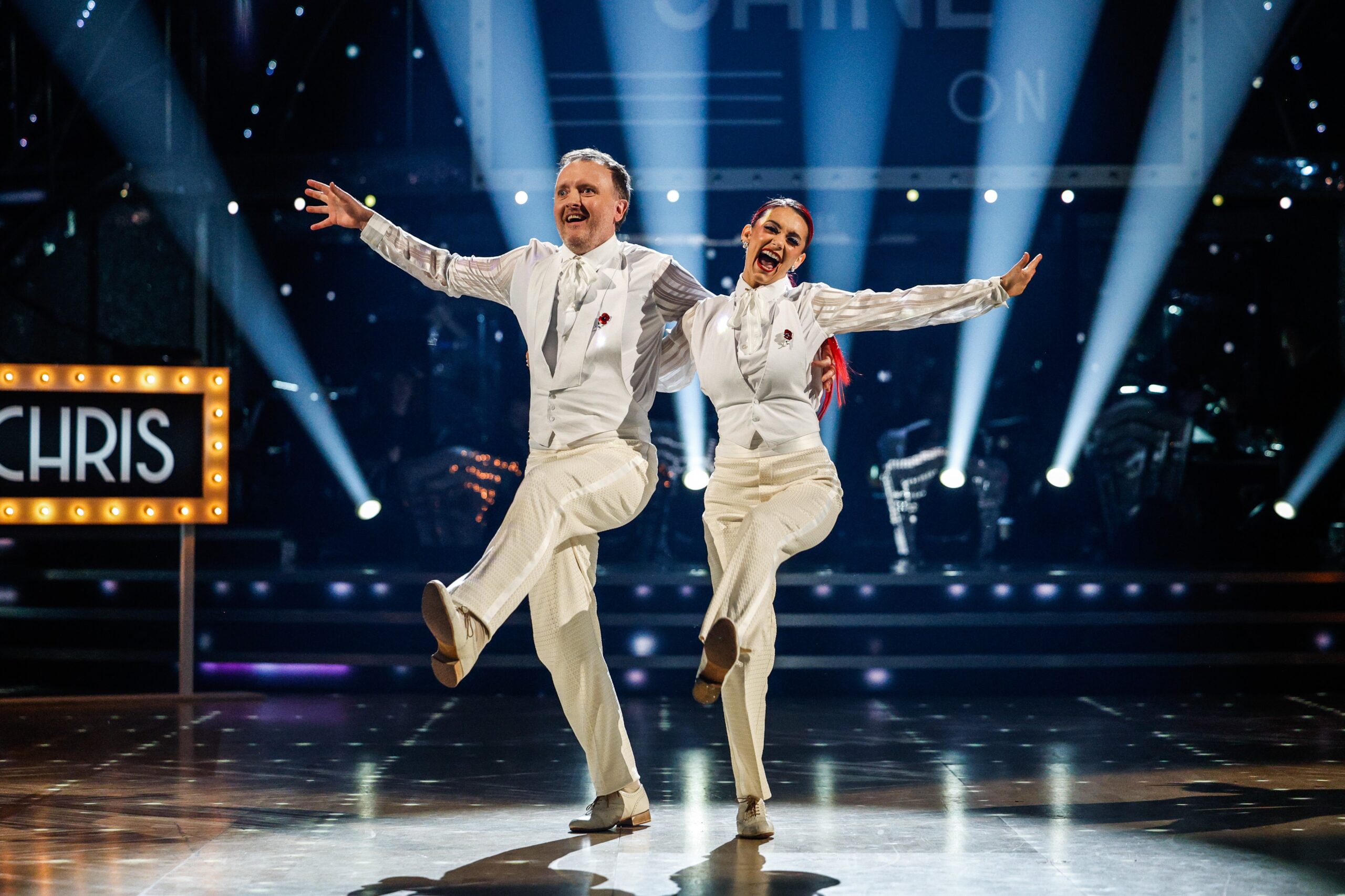 Chris McCausland and Dianne Buswell dancing on Strictly