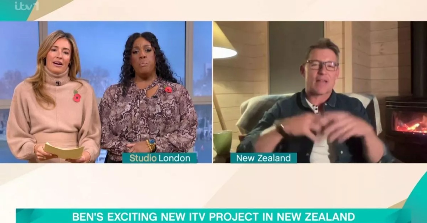Ben Shephard talking to Cat Deeley and Alison Hammond on This Morning