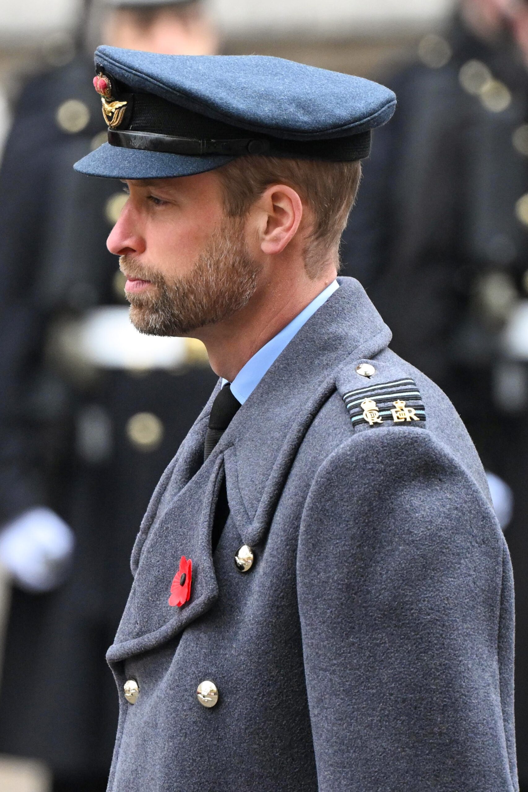 Prince William at Remembrance Sunday service