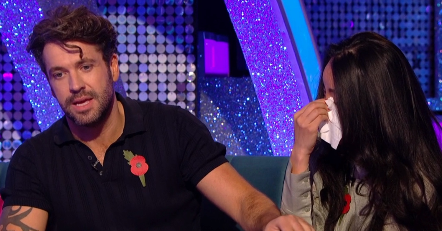 Shayne Ward and Nancy Xu crying on it Takes Two