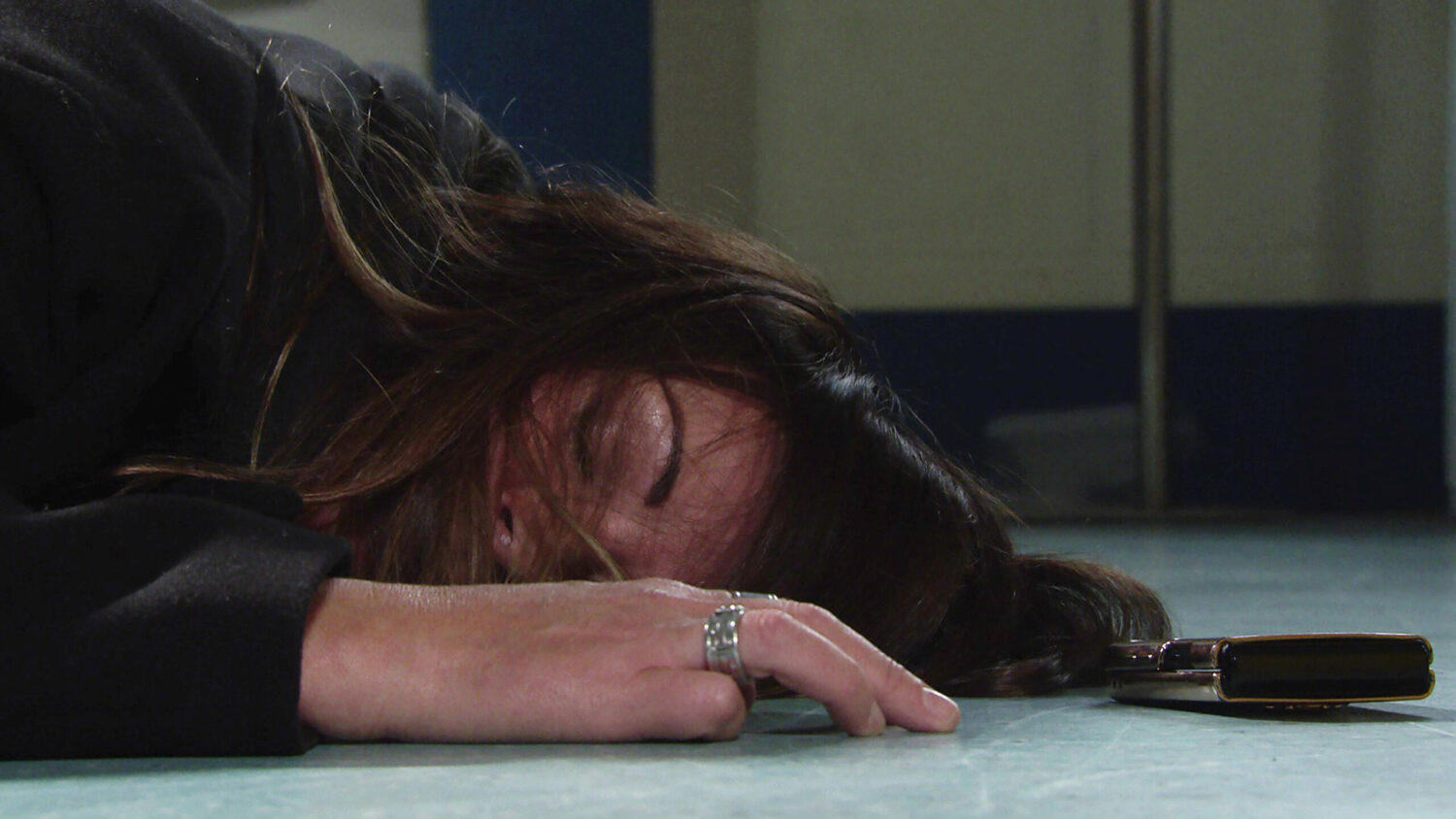 Carla unconscious in the factory on Corrie