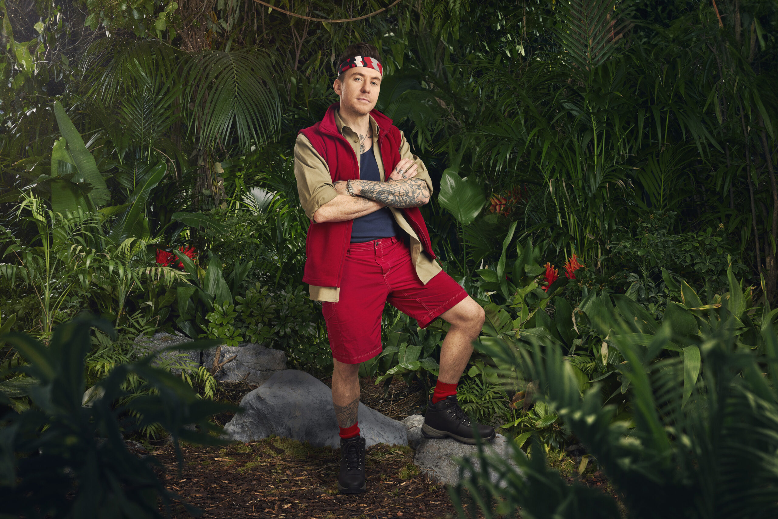 McFly's Danny Jones poses in the jungle for I'm A Celebrity