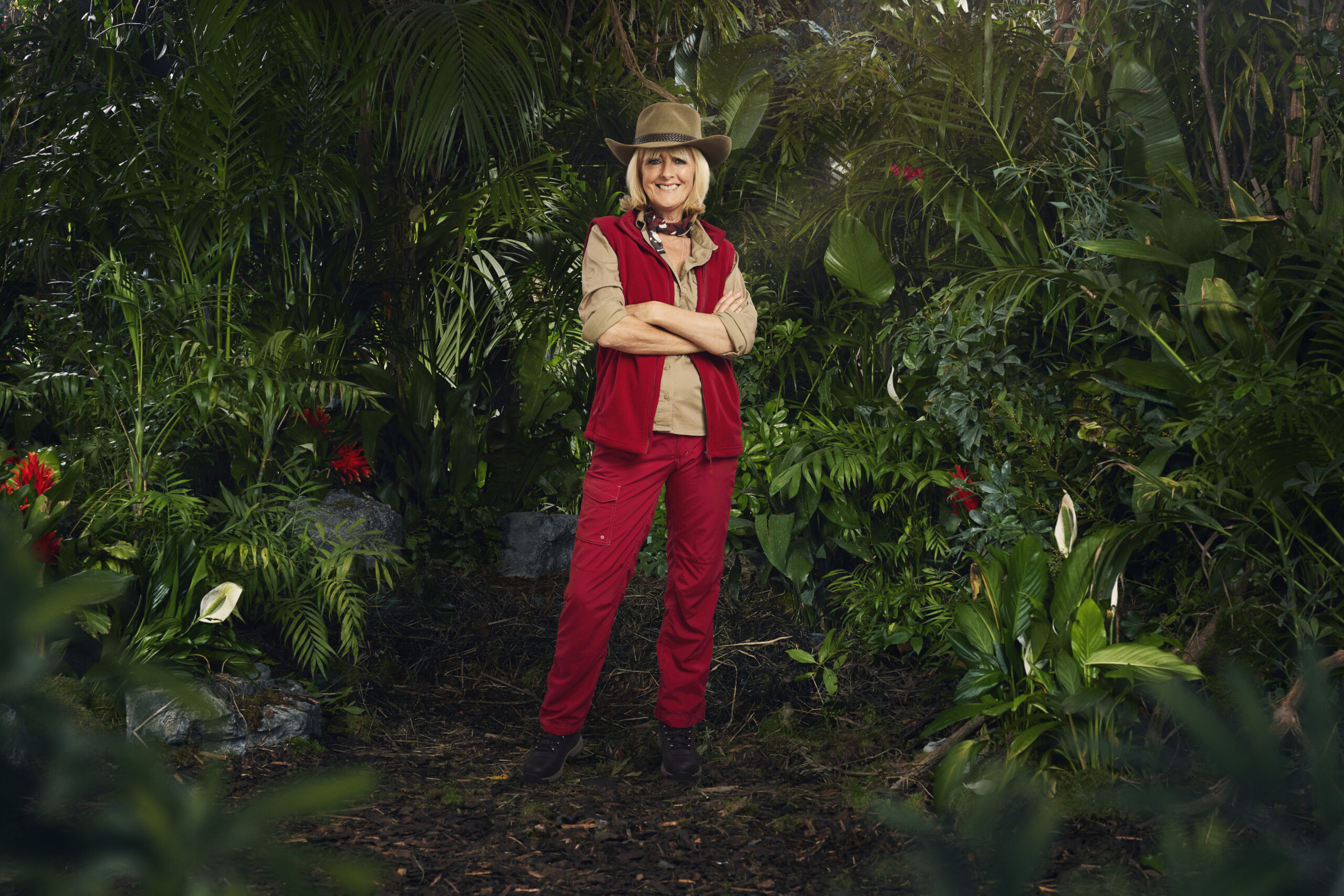 Jane Moore poses in the jungle for I'm A Celebrity