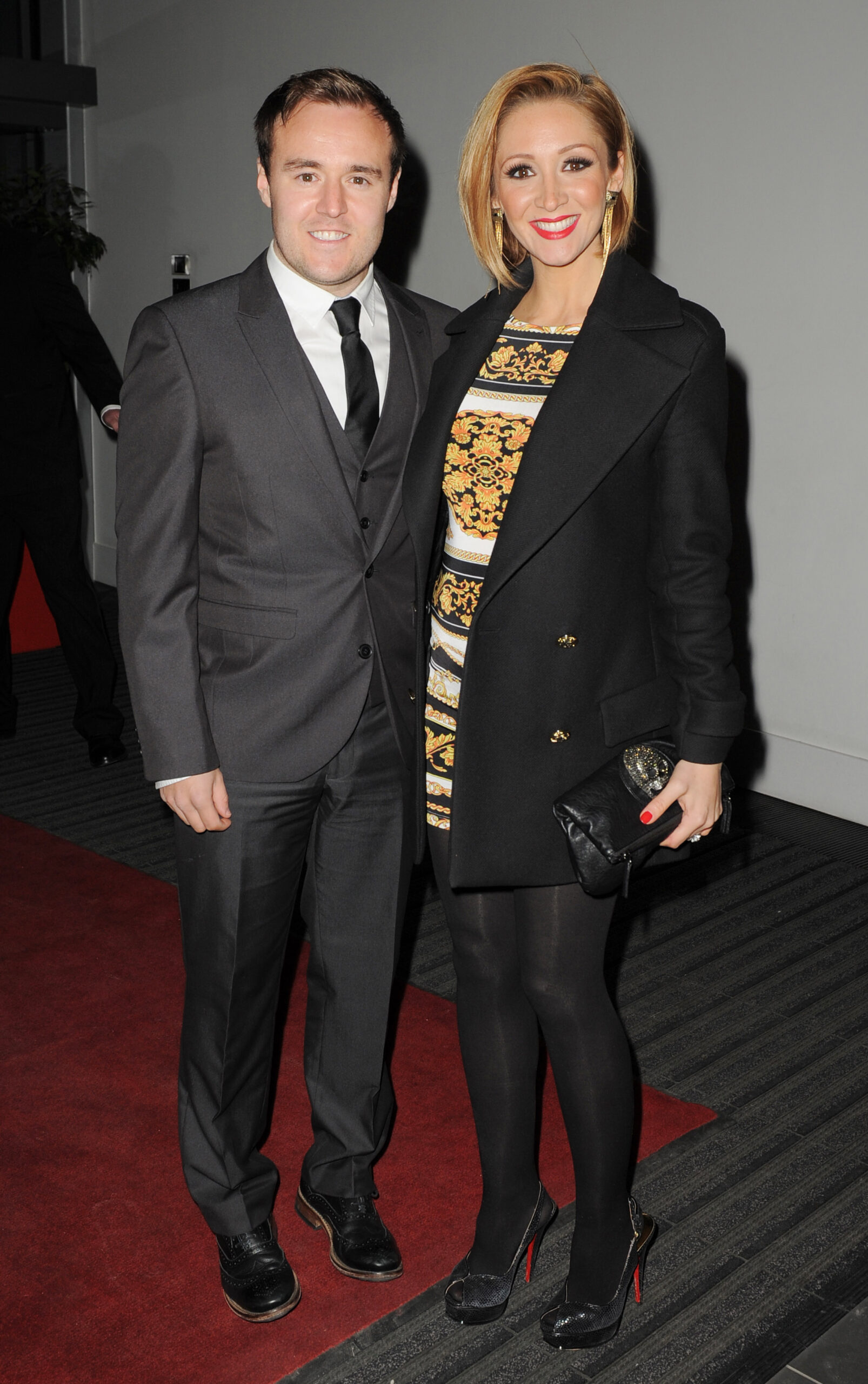 Alan Halsall posing next to his ex-wife Lucy-Jo Hudson