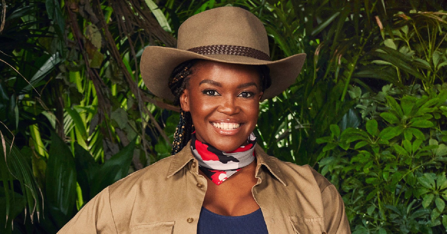 Oti Mabuse smiling in I'm A Celebrity official photo
