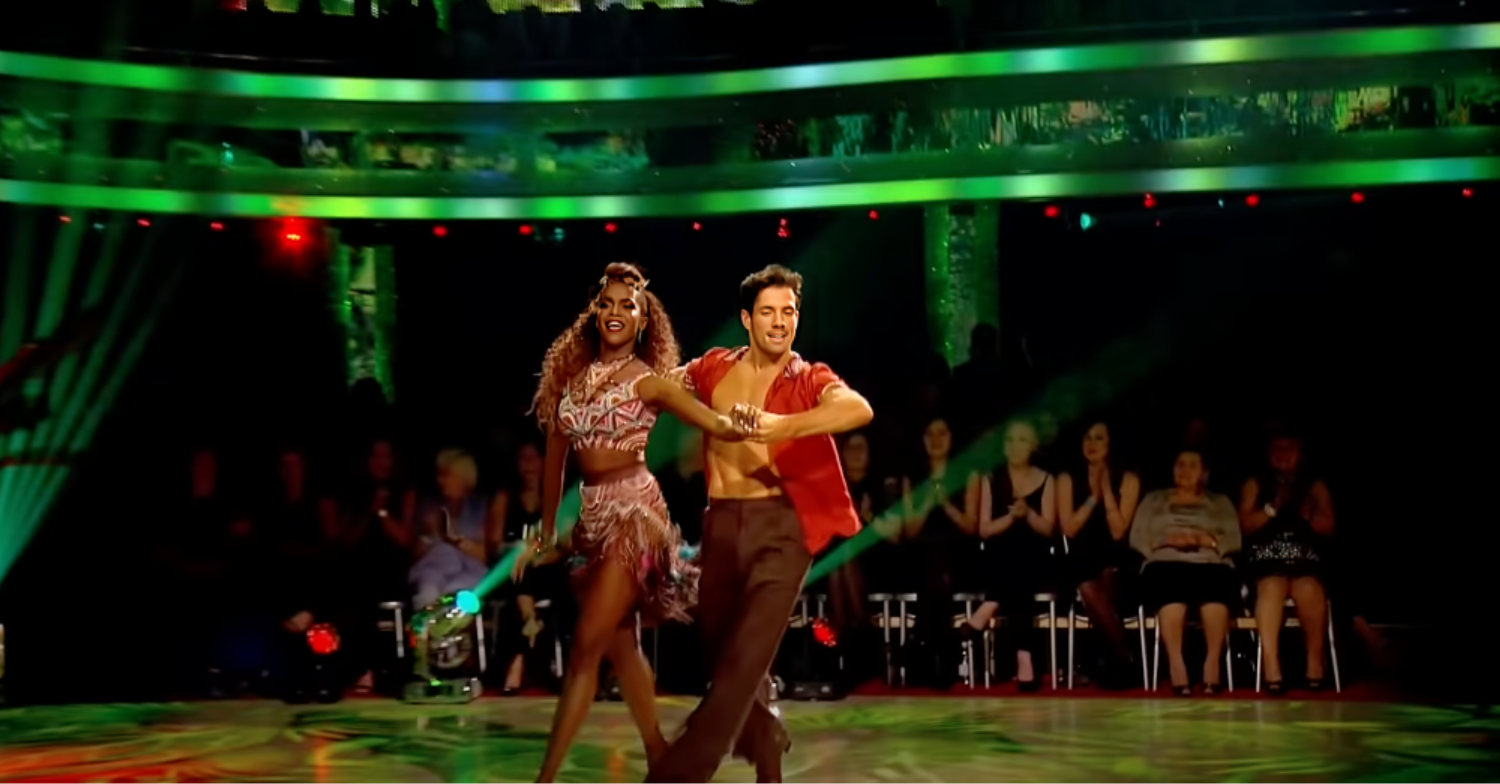 Oti Mabuse dances with Danny Mac on Strictly Come Dancing in 2016