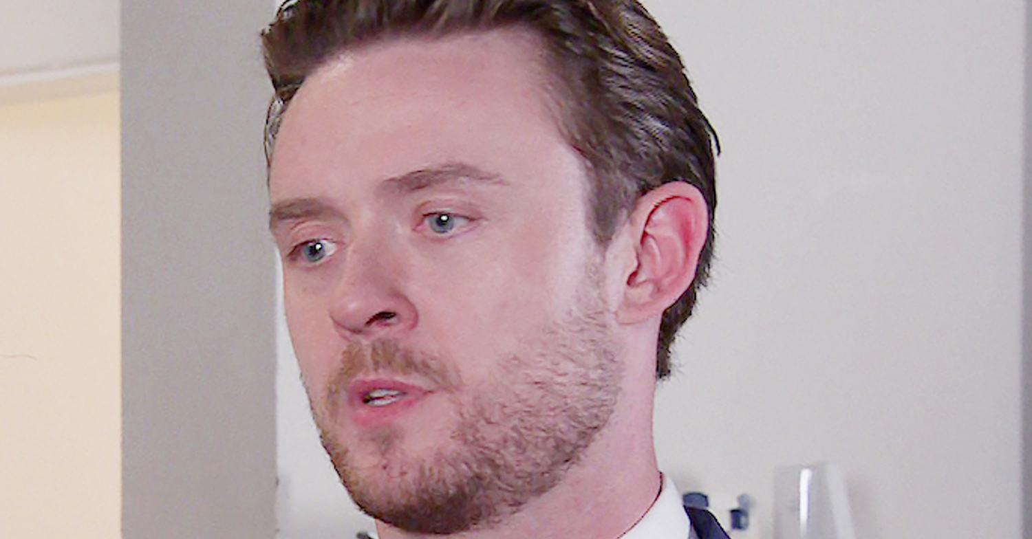 Joel serious on Coronation Street