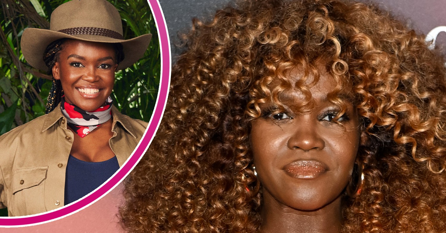 Oti Mabuse looking to camera and in her I'm A Celebrity headshot