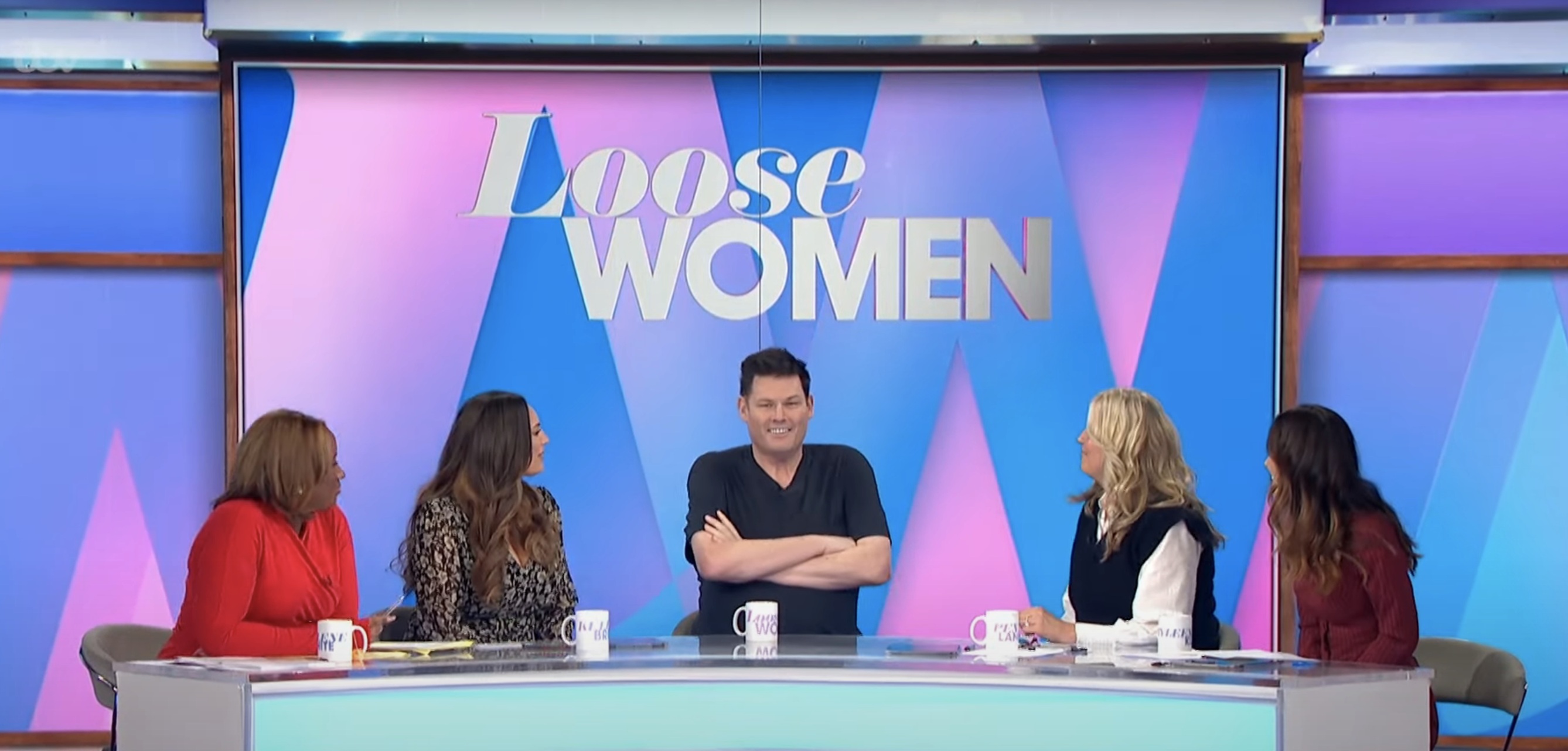 Mark Labbett sits in the middle of the Loose Women panel
