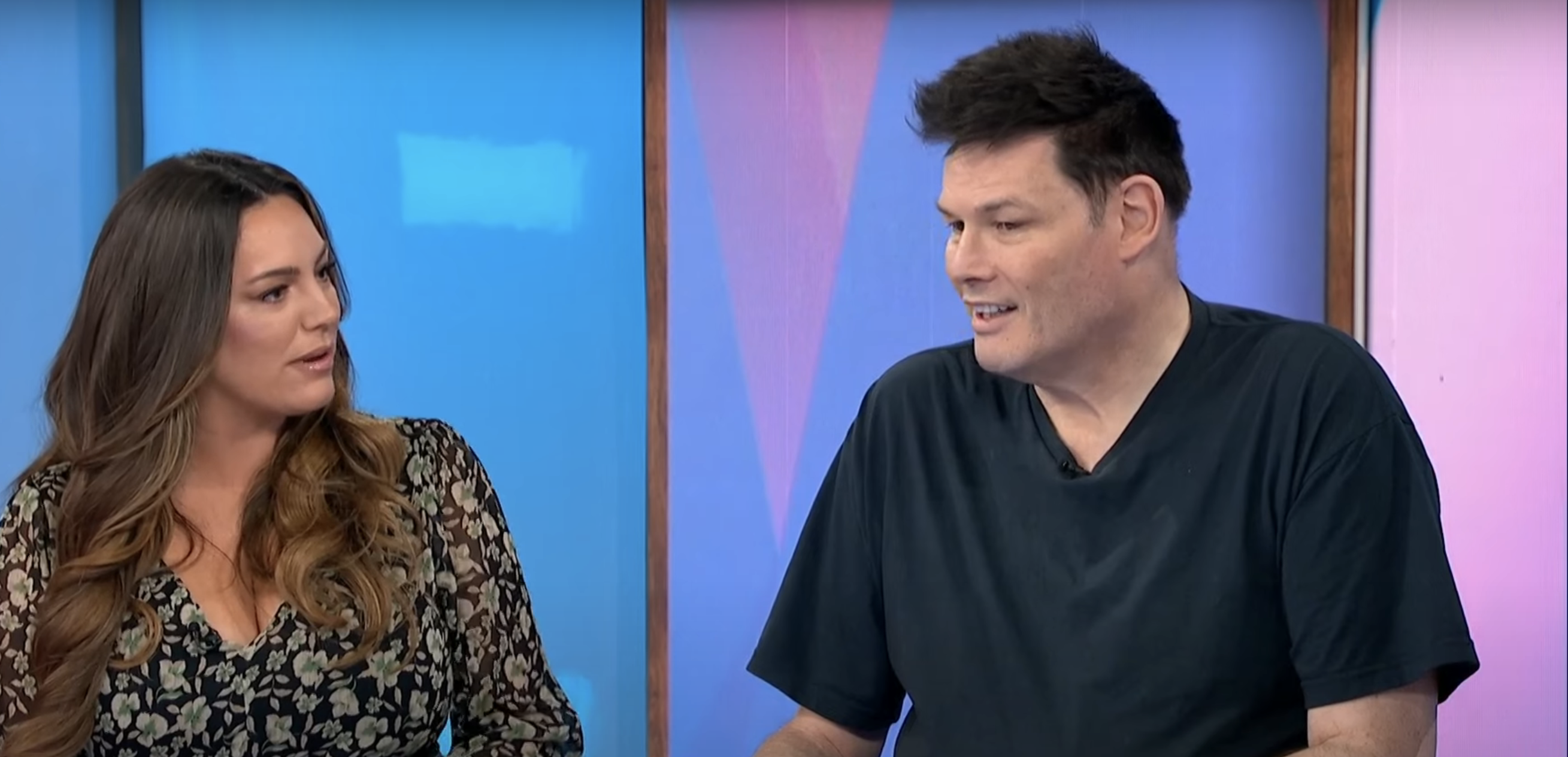 Mark Labbett talking next to Kelly Brook on Loose Women