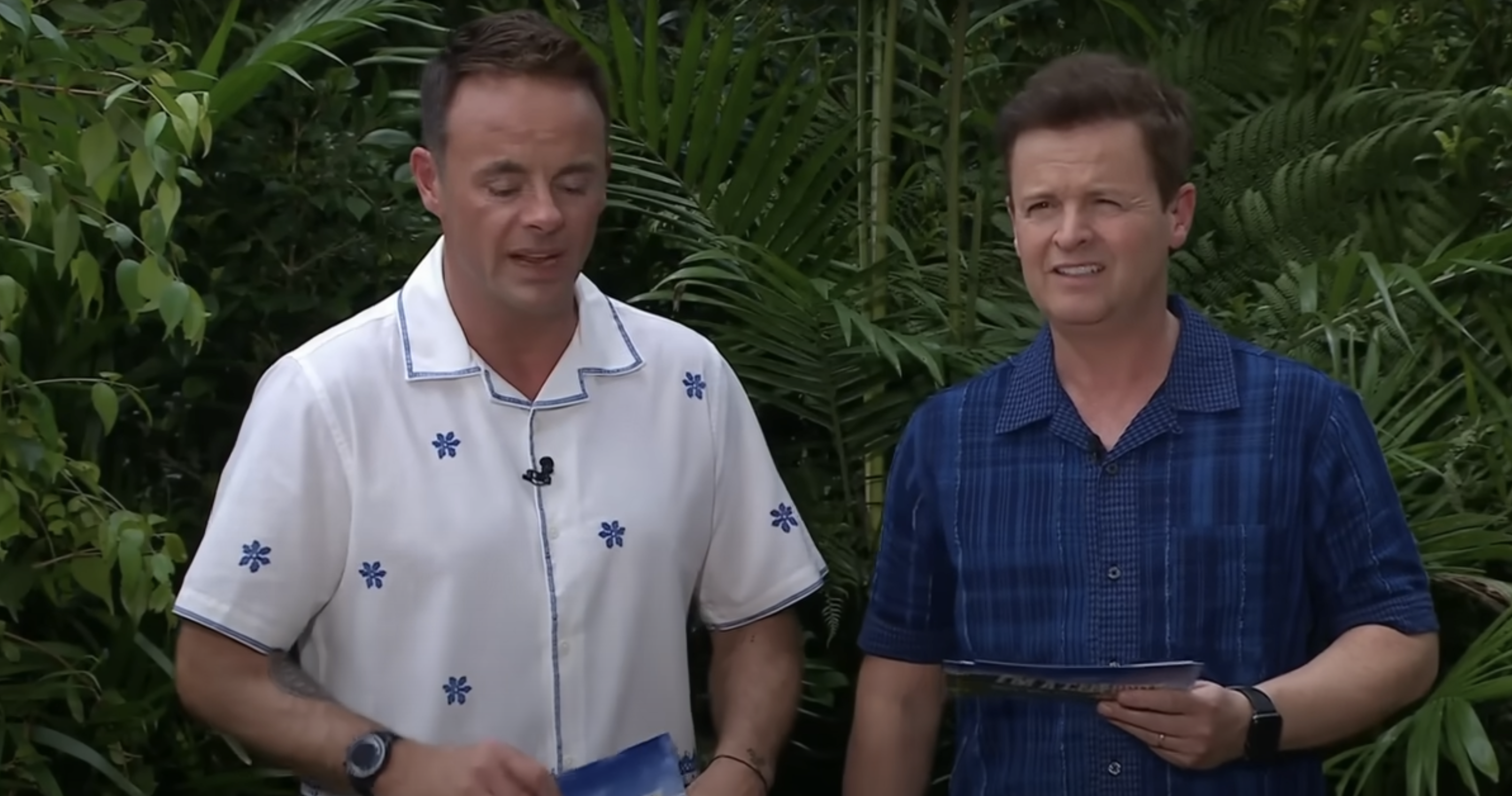 Ant and Dec during JK Barry's trial on I'm A Celeb (Credit: ITV)
