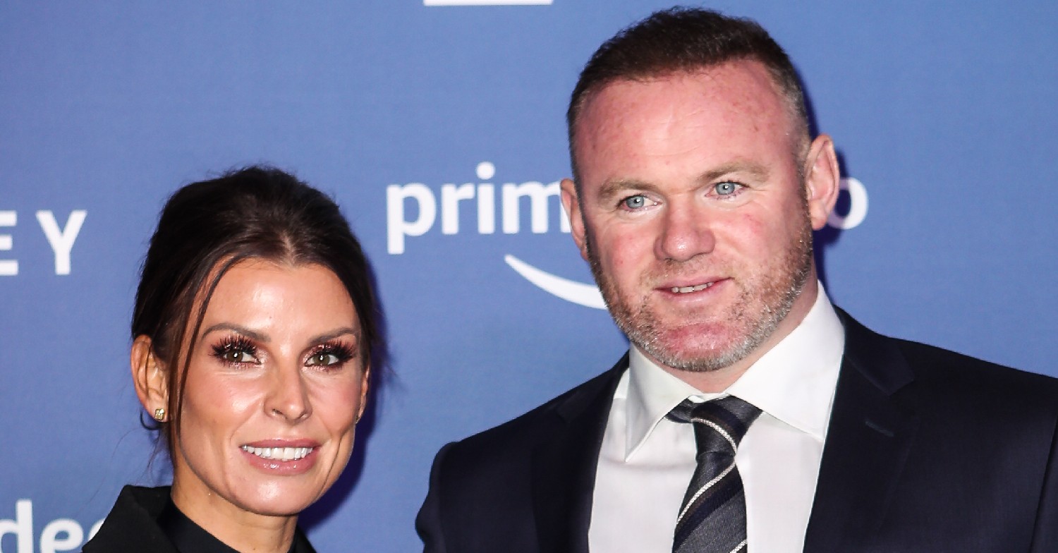 Coleen and Wayne Rooney smiling