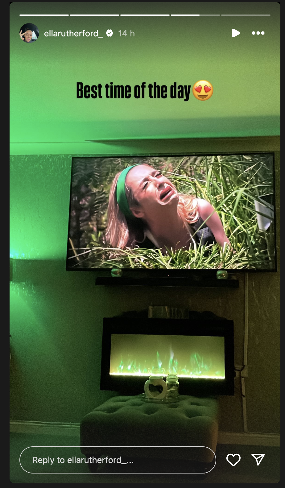 Ella Rutherford Instagram story about girlfriend GK Barry on I'm A Celeb 