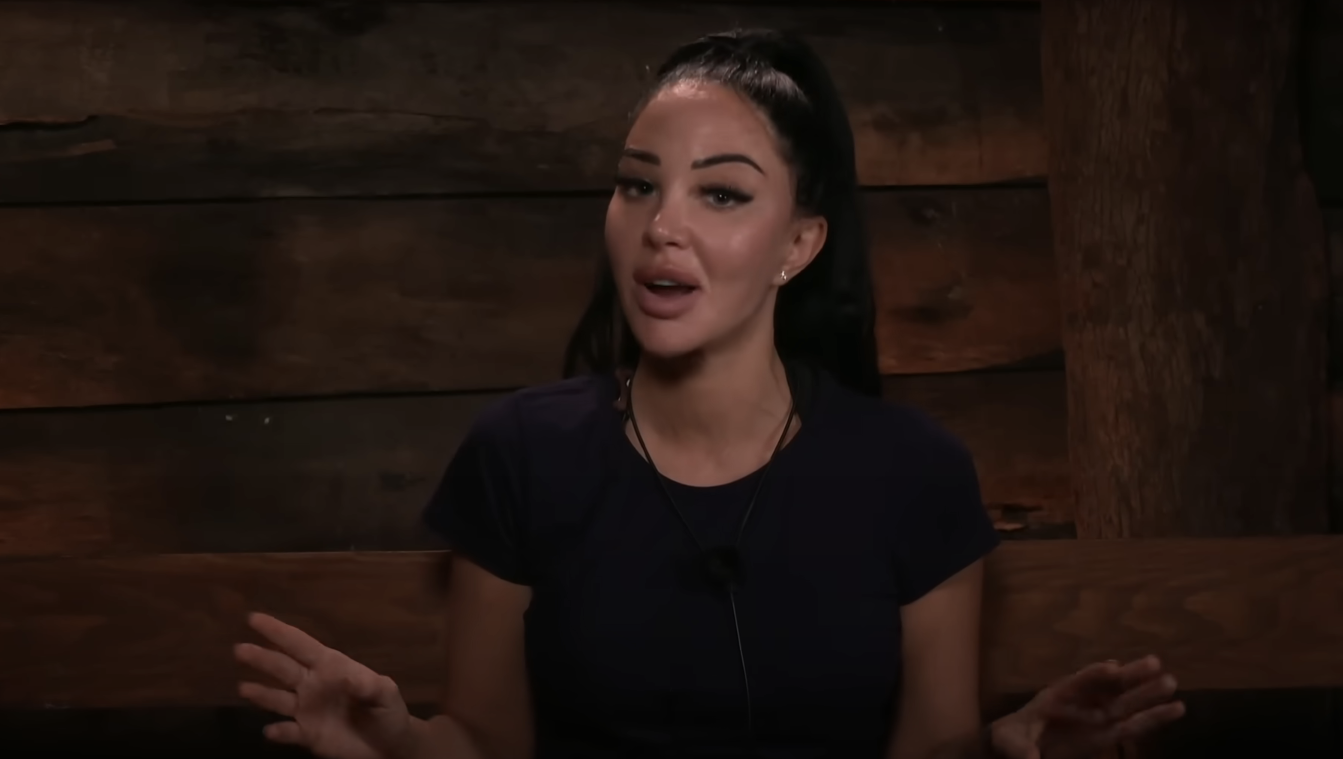 Tulisa Contostavlos in the I'm A Celebrity Bush Telegraph