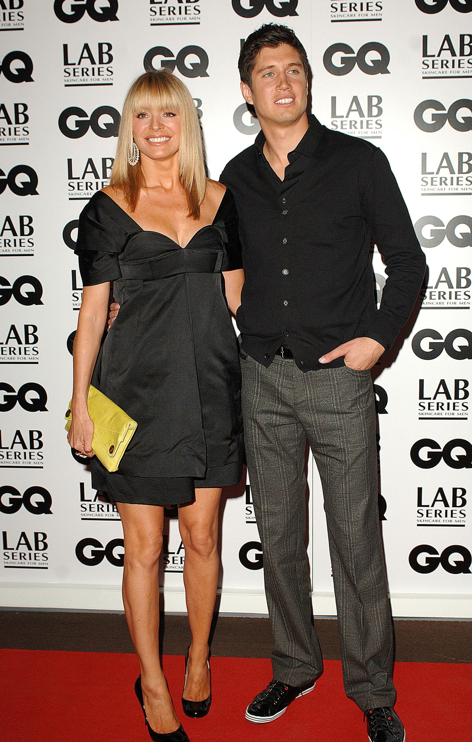 Tess Daly and Vernon Kay posing