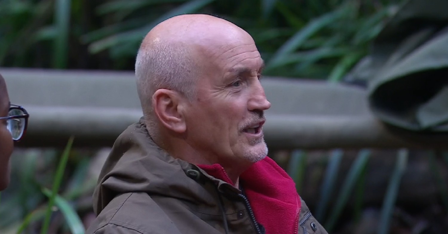 Barry McGuigan talking in the I'm A Celebrity camp