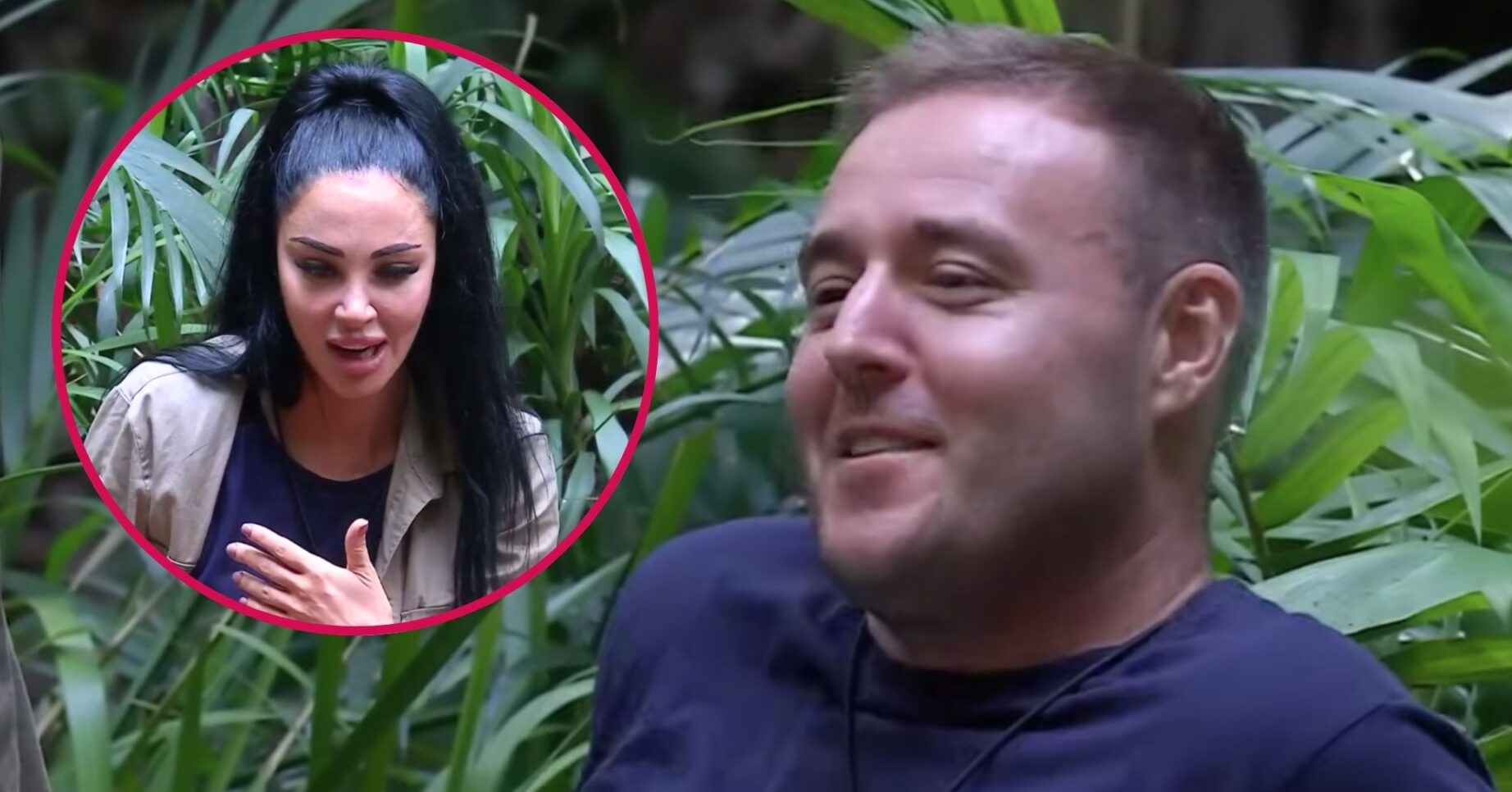 ED! composite of Tulisa and Alan Halsall speaking in the I'm A Celeb jungle