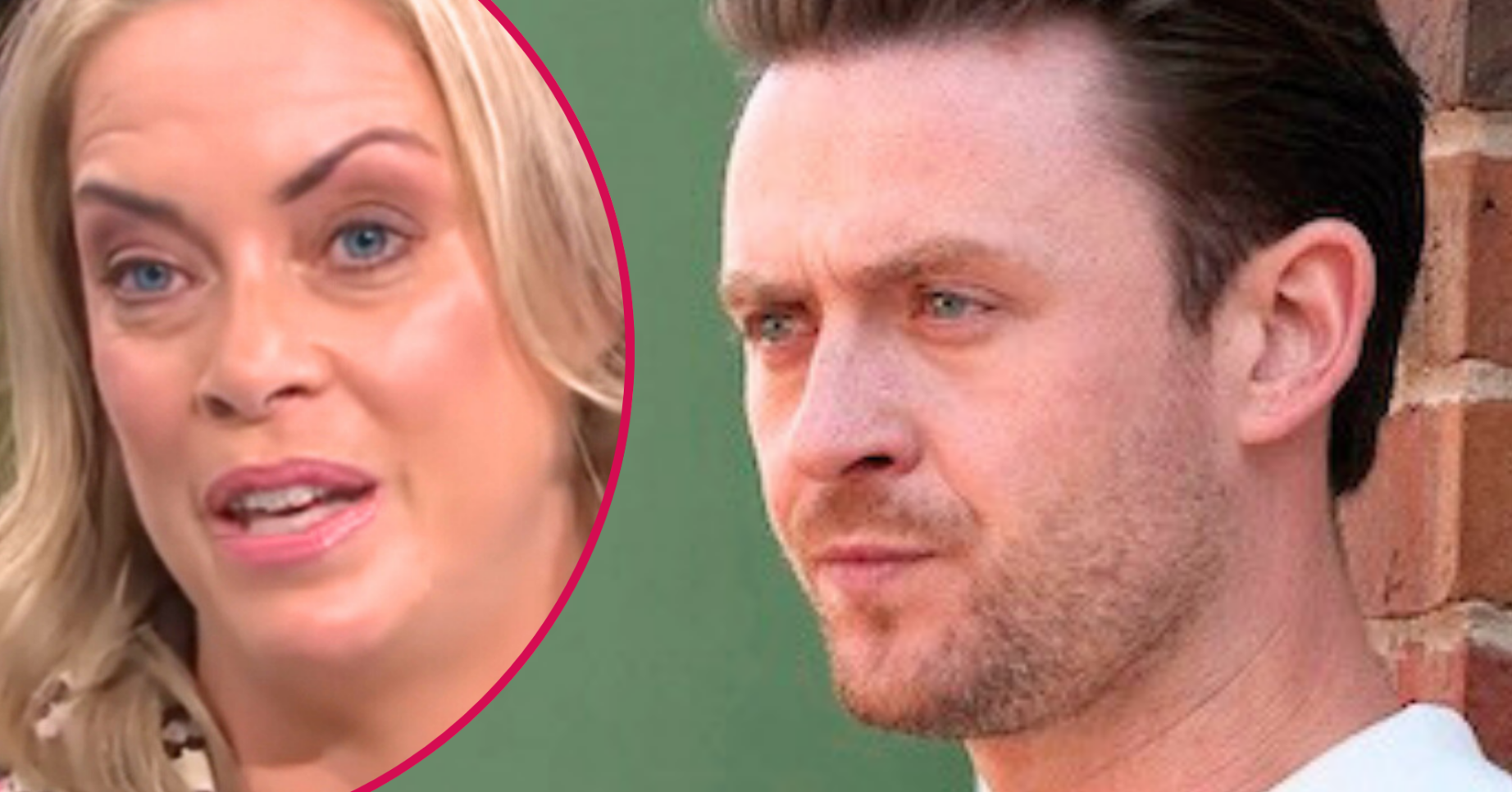 Coronation Street's Joel Deering, a bubble with Sharon Marshall in