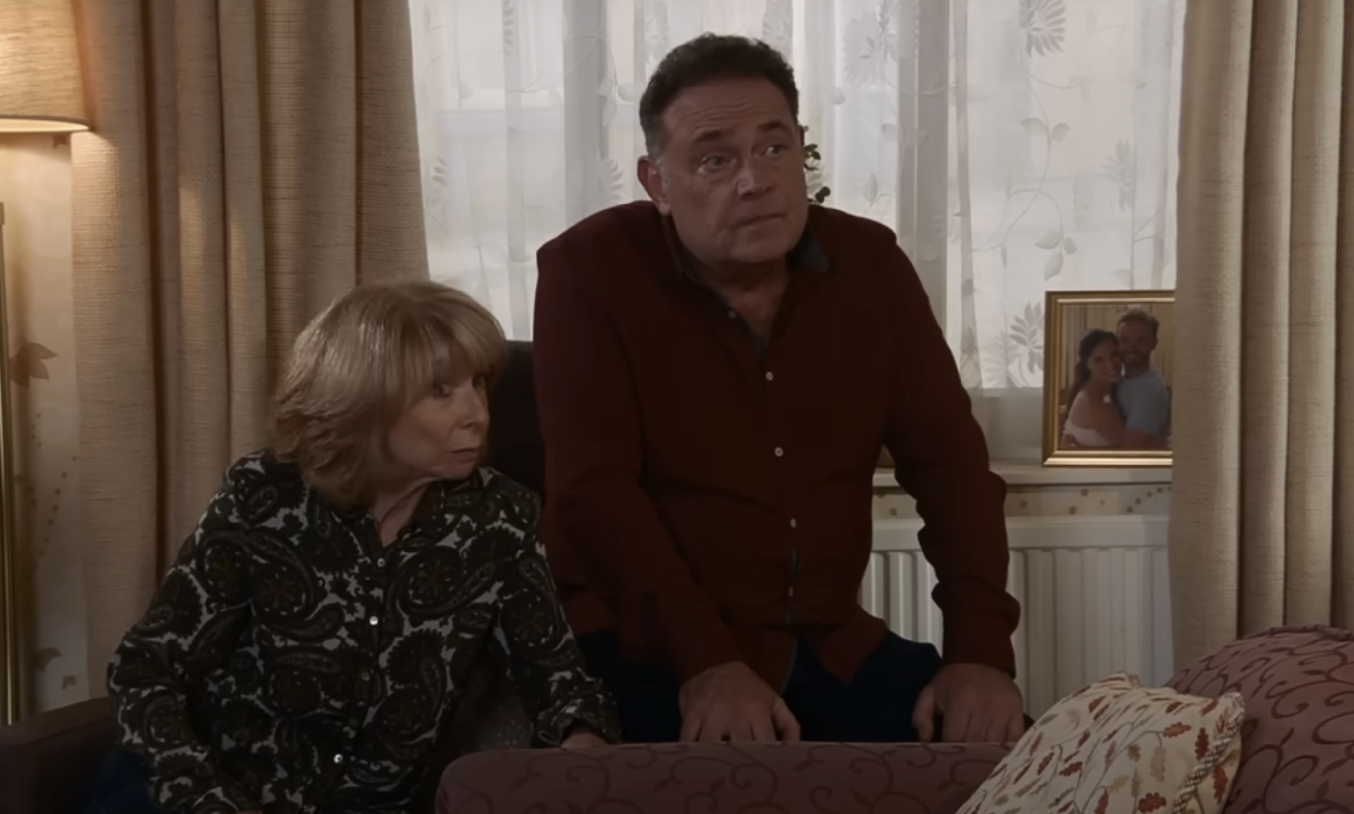 Gail Platt telling her family about her romance 