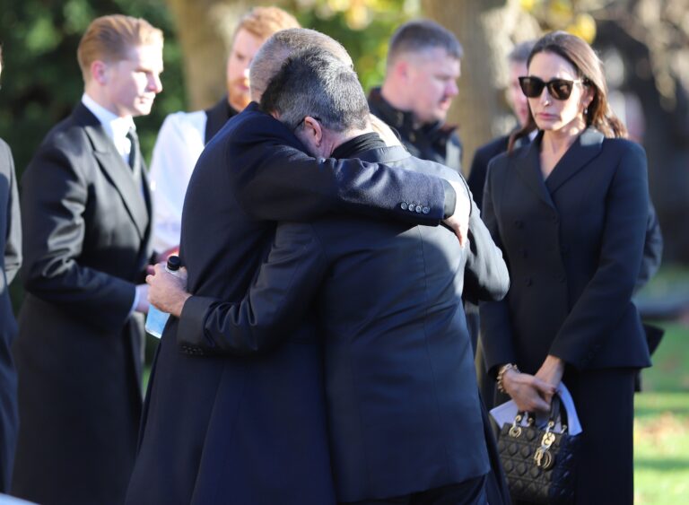 Liam Payne funeral Simon Cowell hugs star's parents at service