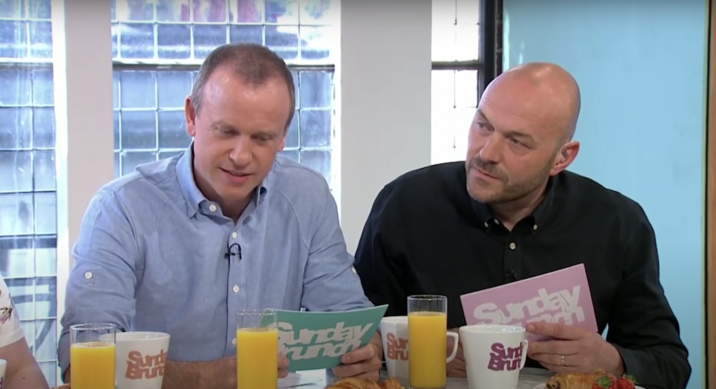 Simon Rimmer and Tim Lovejoy on Sunday Brunch