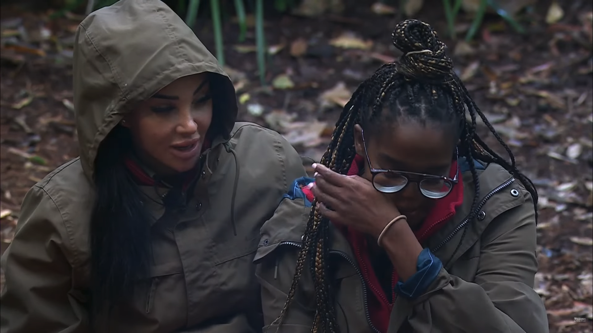 Oti Mabuse crying on I'm a Celebrity with Tulisa