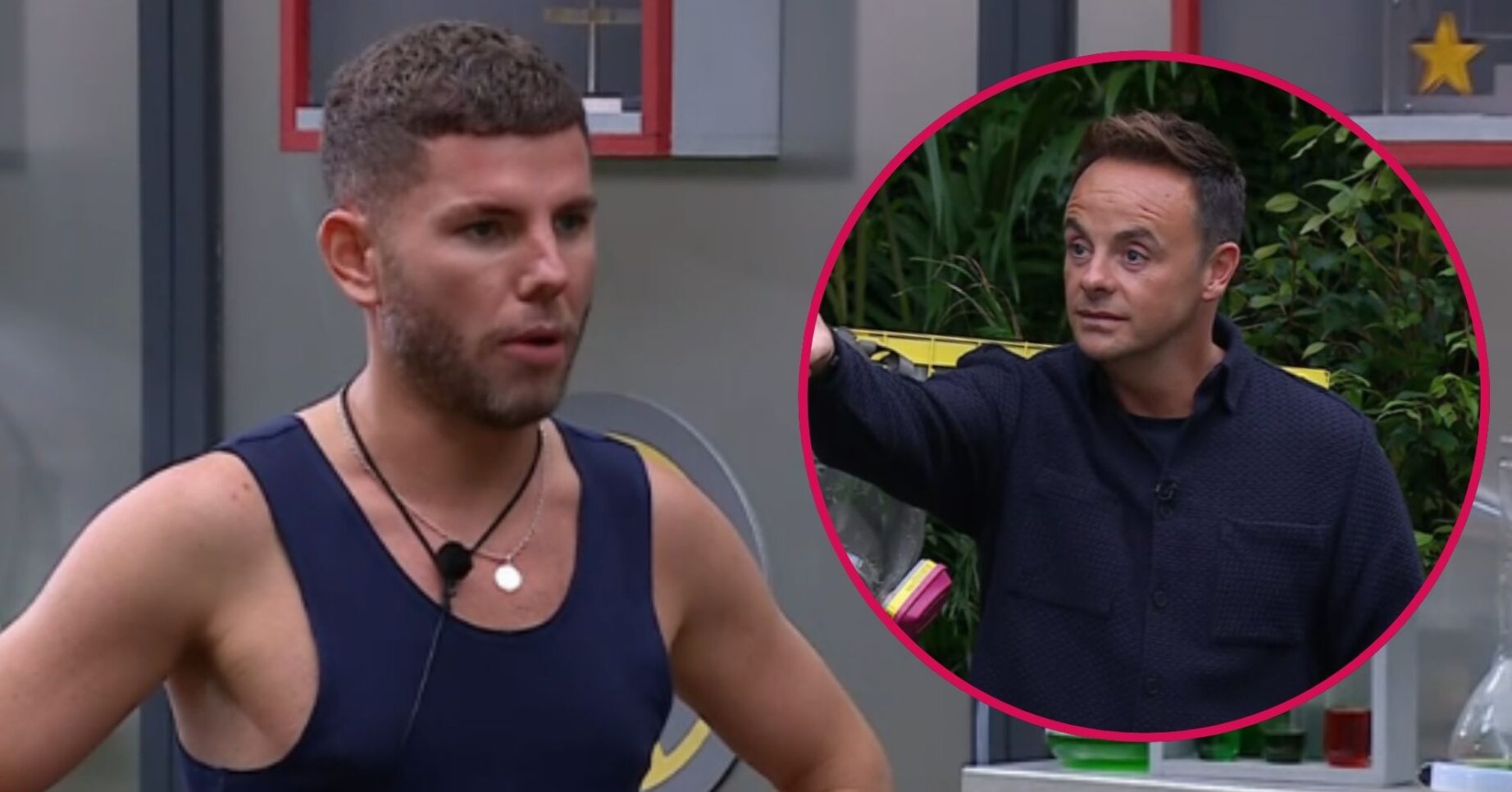 ED! composite of Dean McCullough talking in Bushtucker trial on I'm A Celebrity and Ant McPartlin pointing