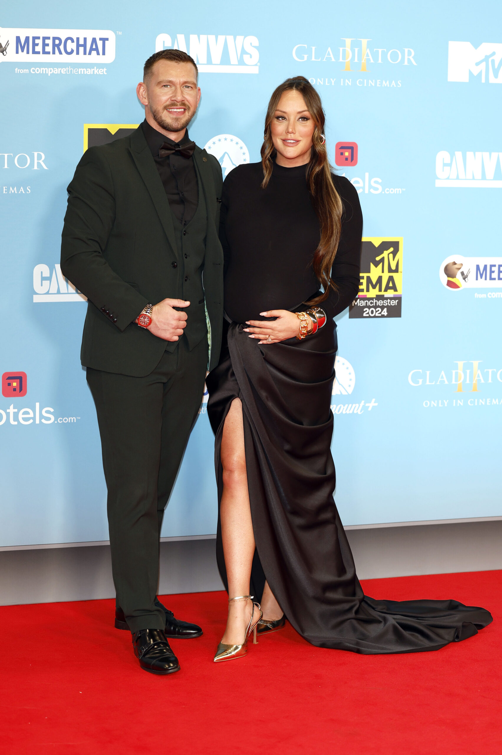 Charlotte Crosby and fiance Jake Ankers attend MTV EMA awards