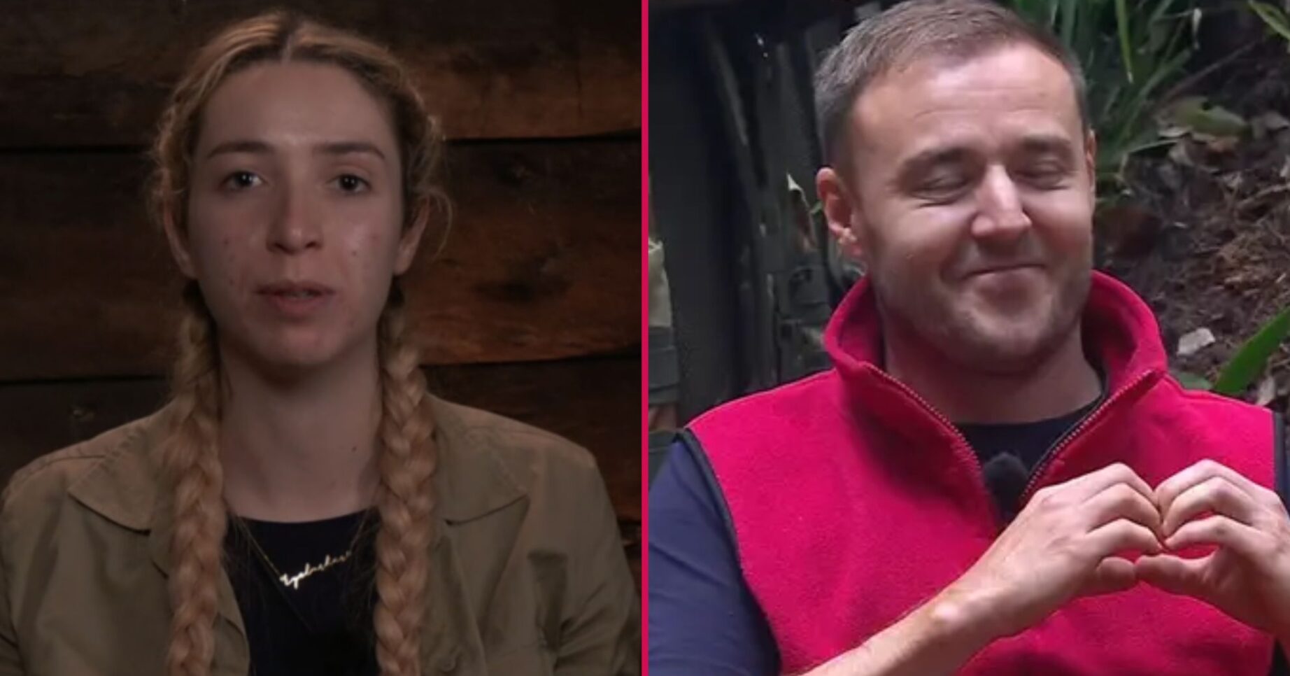 GK Barry and Alan Halsall on I'm A Celeb (Credit: ITV)