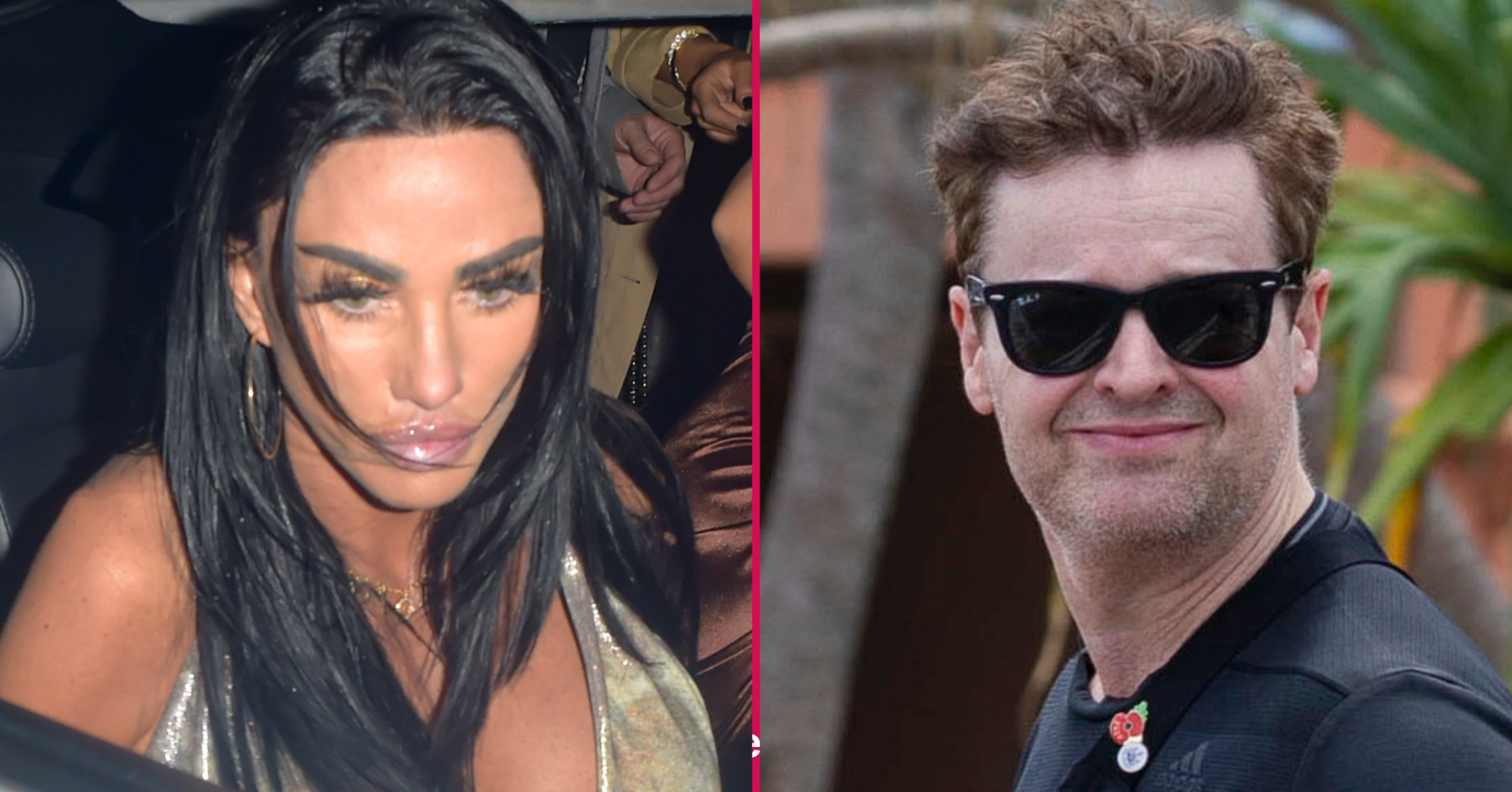 Katie Price and Declan Donnelly wearing sunglasses
