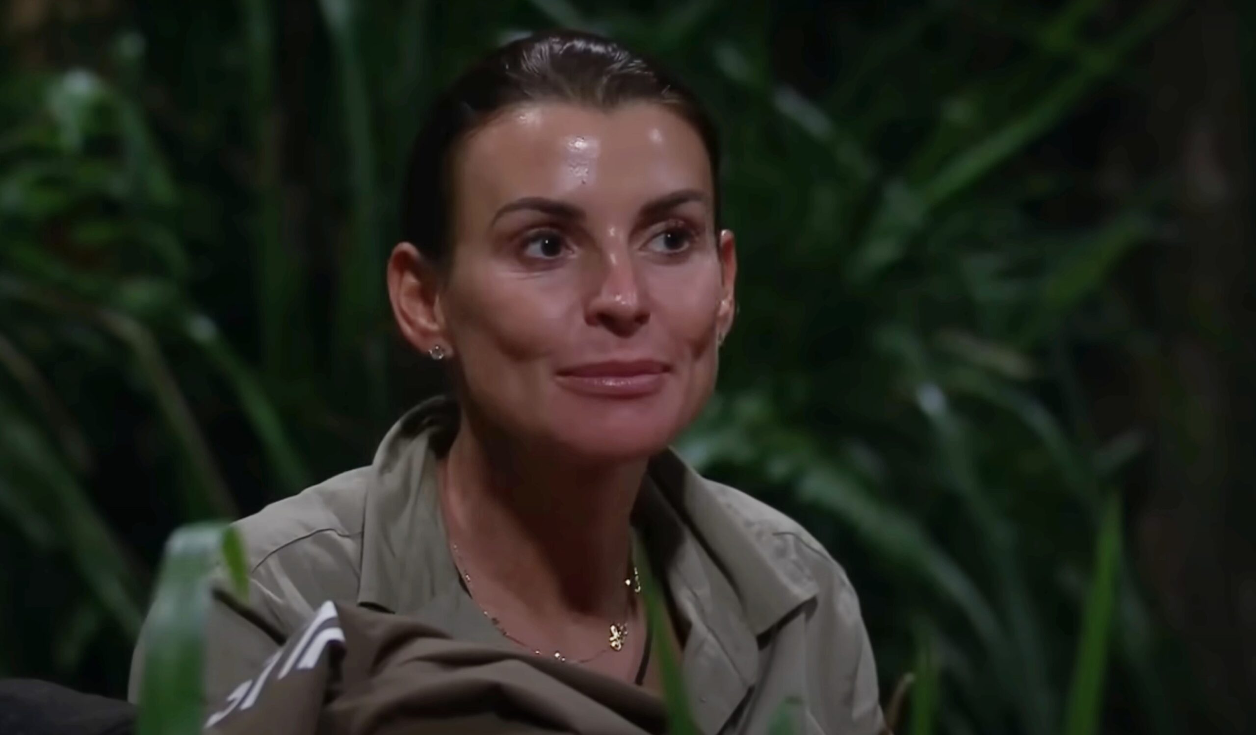 Coleen Rooney smiling on I'm A Celebrity