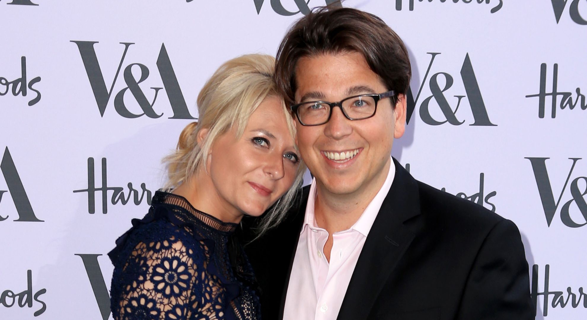 Michael and his wife smiling