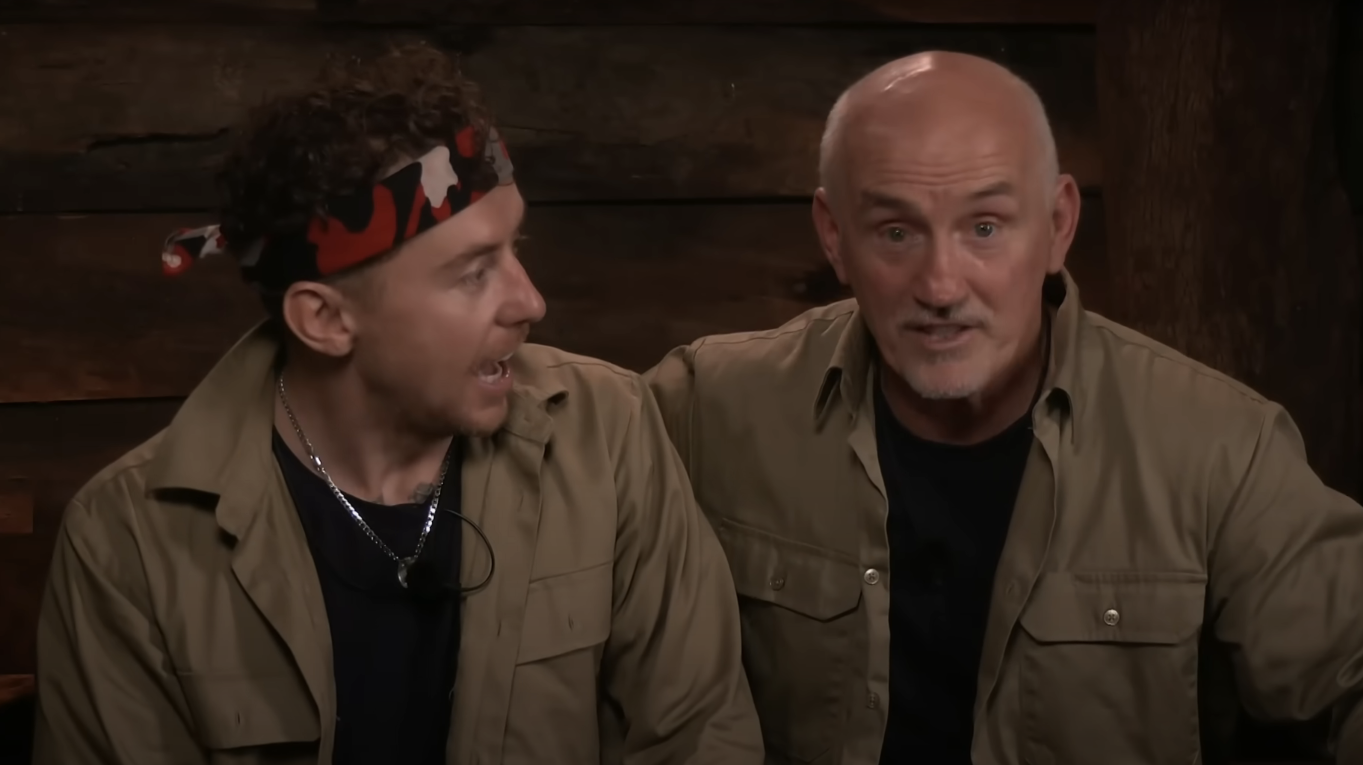Danny Jones and Barry McGuigan in the I'm A Celebrity diary room