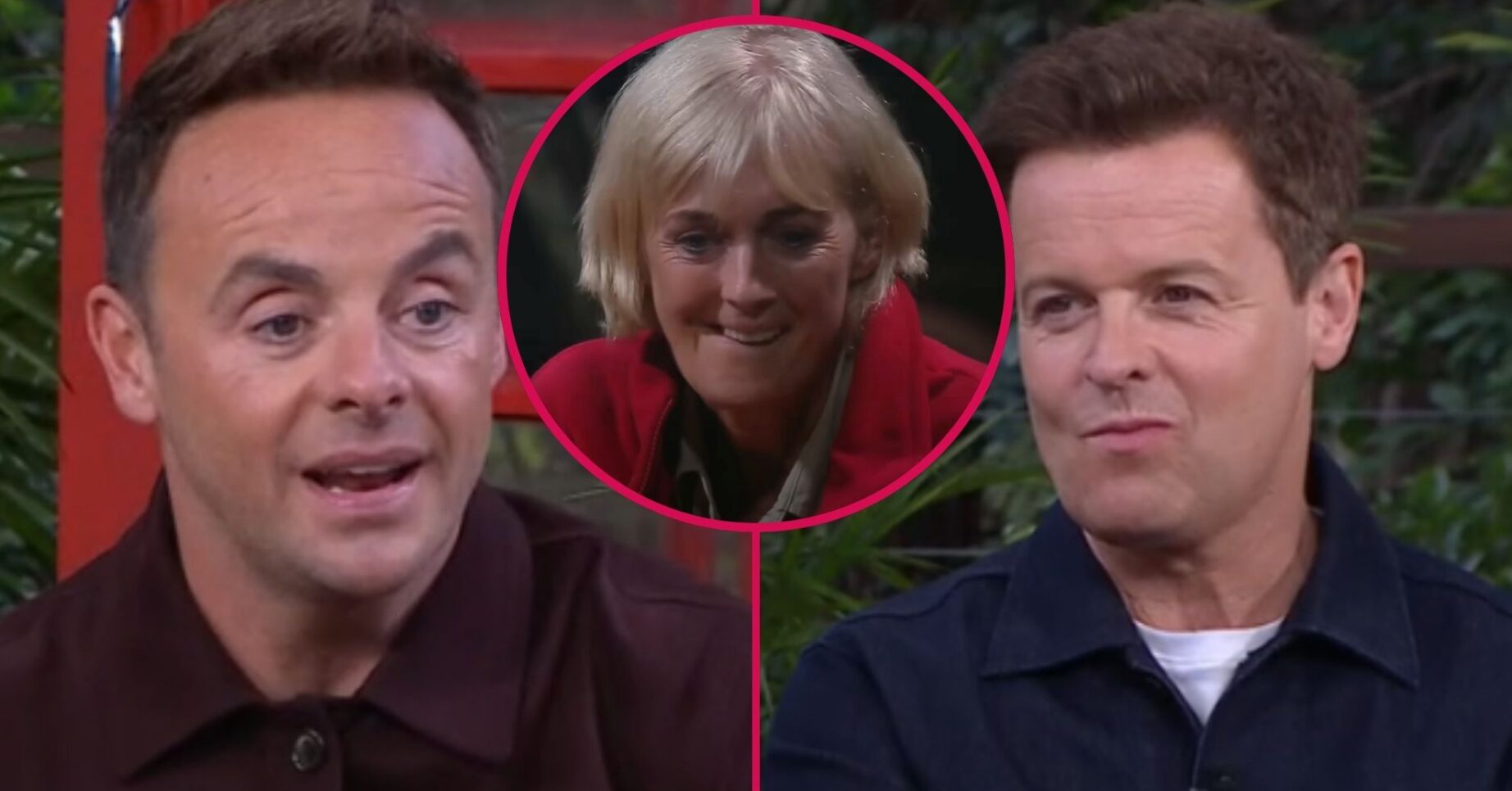 ED! composite of Ant and Dec on I'm A Celebrity Unpacked and Jane Moore in camp
