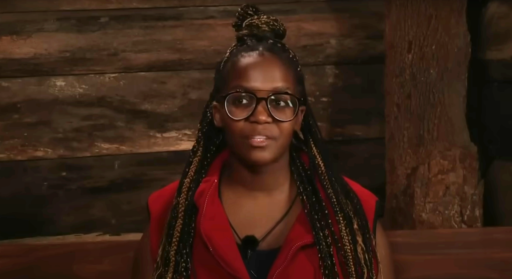 Oti Mabuse speaking in the Bush Telegraph on I'm A Celebrity