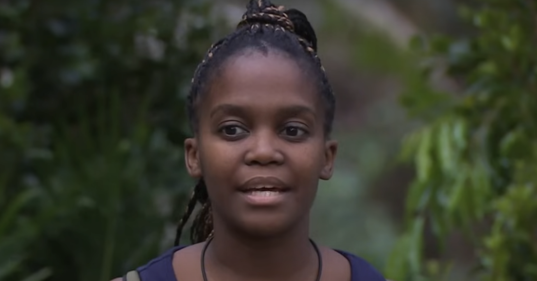 Oti Mabuse speaking to the camera on I'm A Celebrity