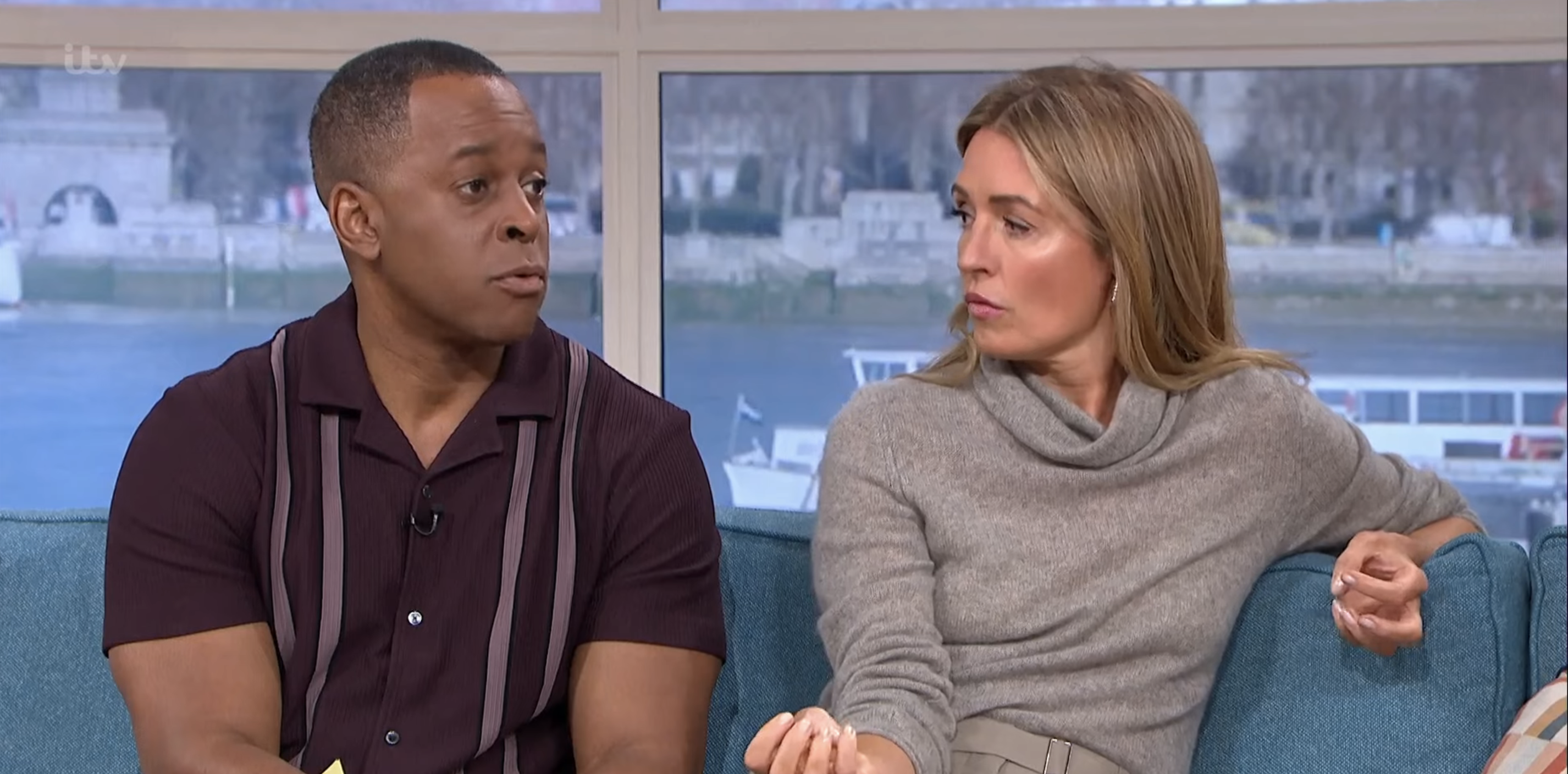 Cat Deeley and Andi Peters on the This Morning sofa