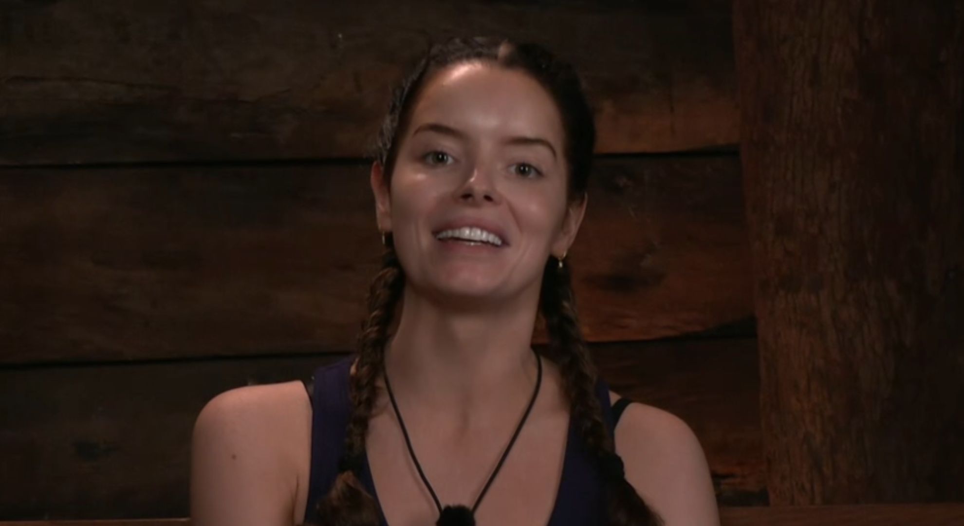 Maura Higgins smiling on I'm A Celebrity