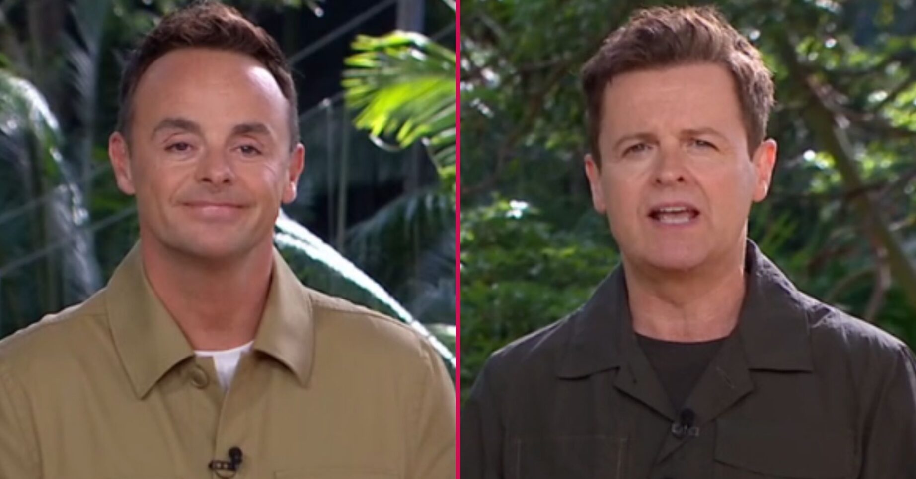 ED! composite of I'm A Celebrity 2024 hosts Ant and Dec talking to the camera